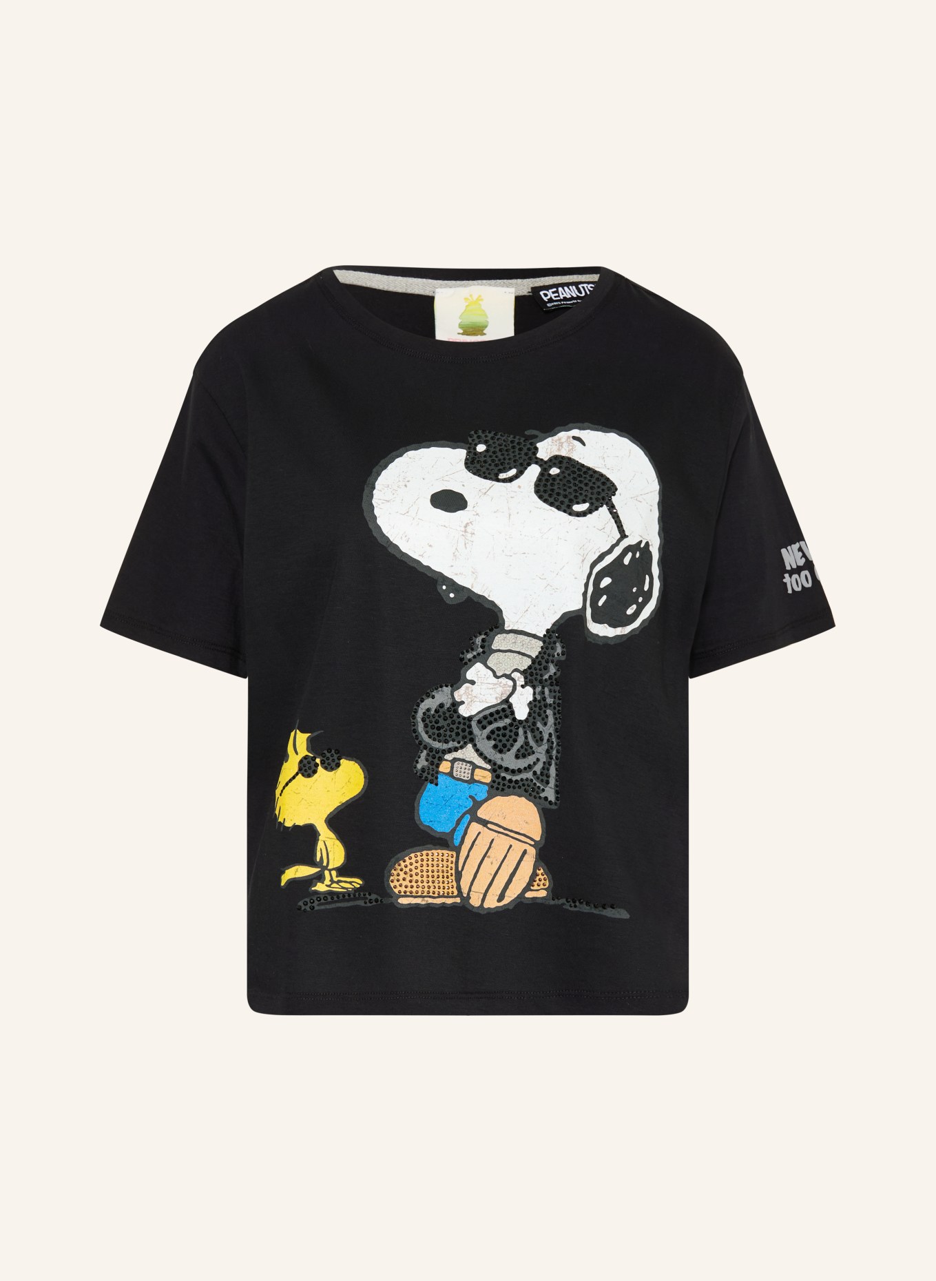Princess GOES HOLLYWOOD T-shirt with rhinestones: BLACK / YELLOW / WHITE