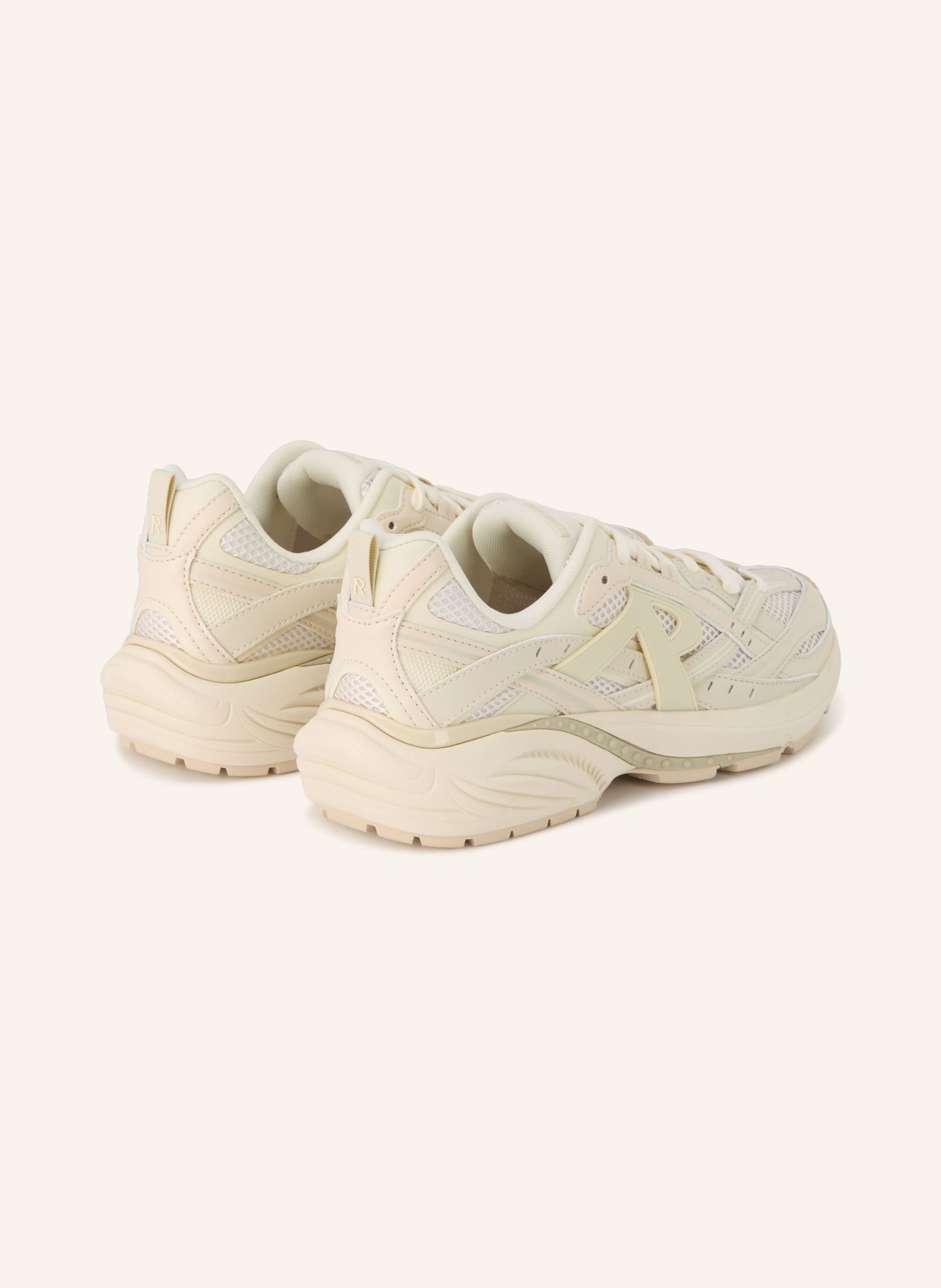 REPRESENT Baskets STORM RUNNER: BLANC / MARRON FONCÉ / NOIR