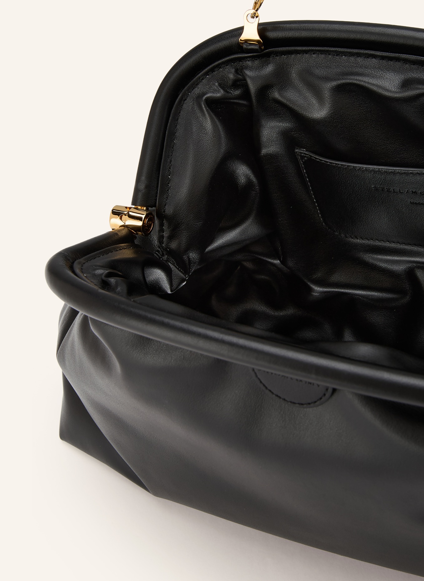 STELLA McCARTNEY Clutch FALABELLA: ZWART / GOUD