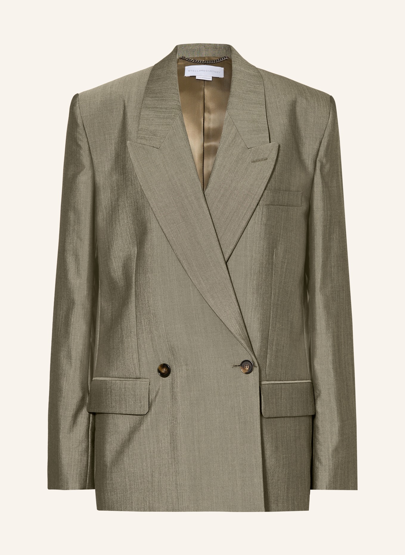 STELLA McCARTNEY Longblazer: GRÜN / DUNKELGRAU