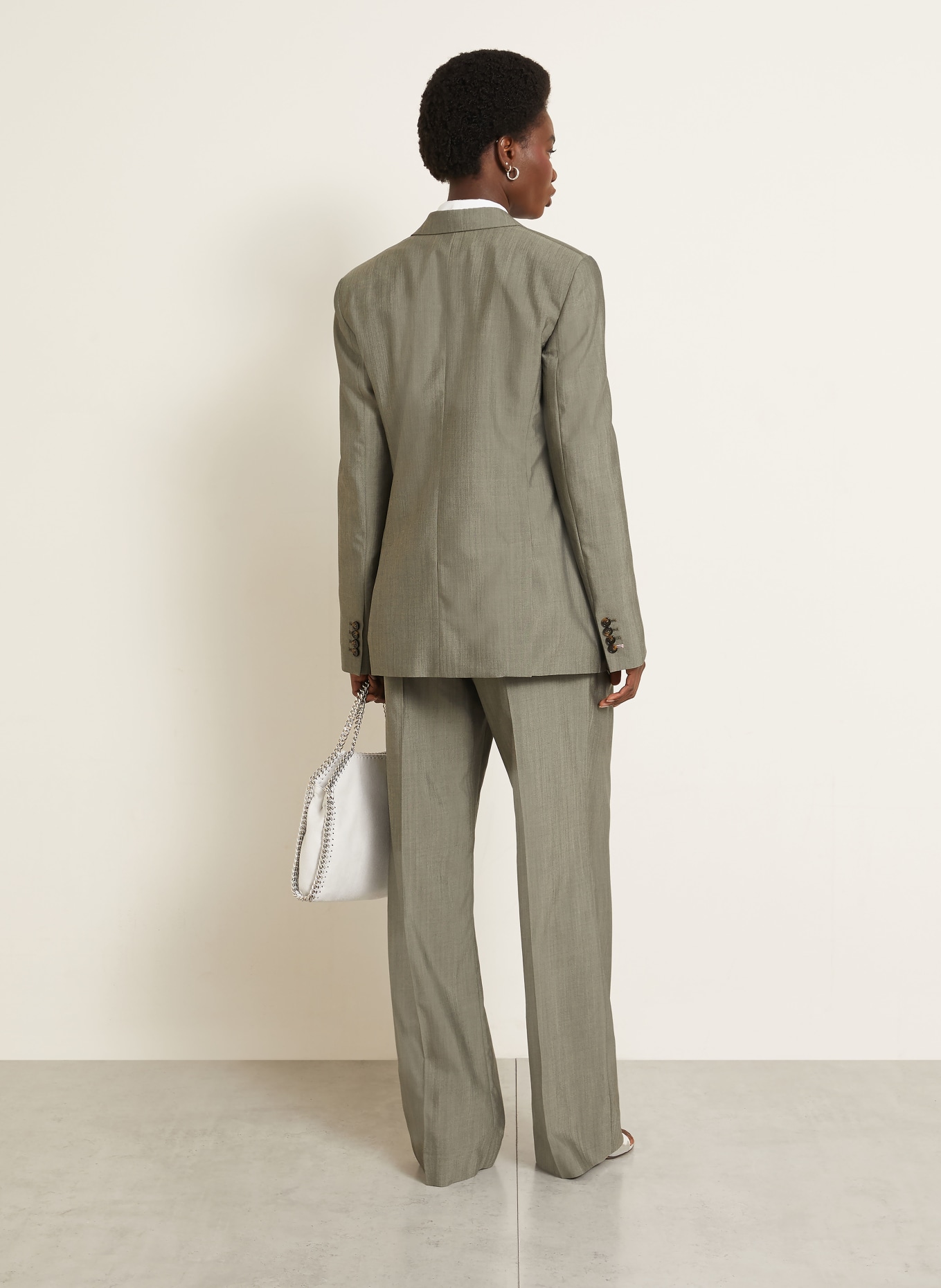 STELLA McCARTNEY Longblazer: GRÜN / DUNKELGRAU