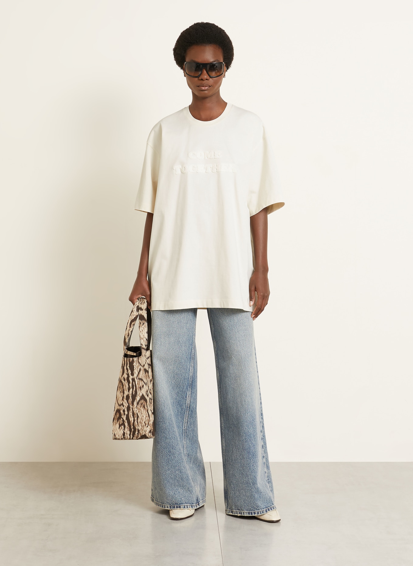 STELLA McCARTNEY Oversized-Shirt: CREME