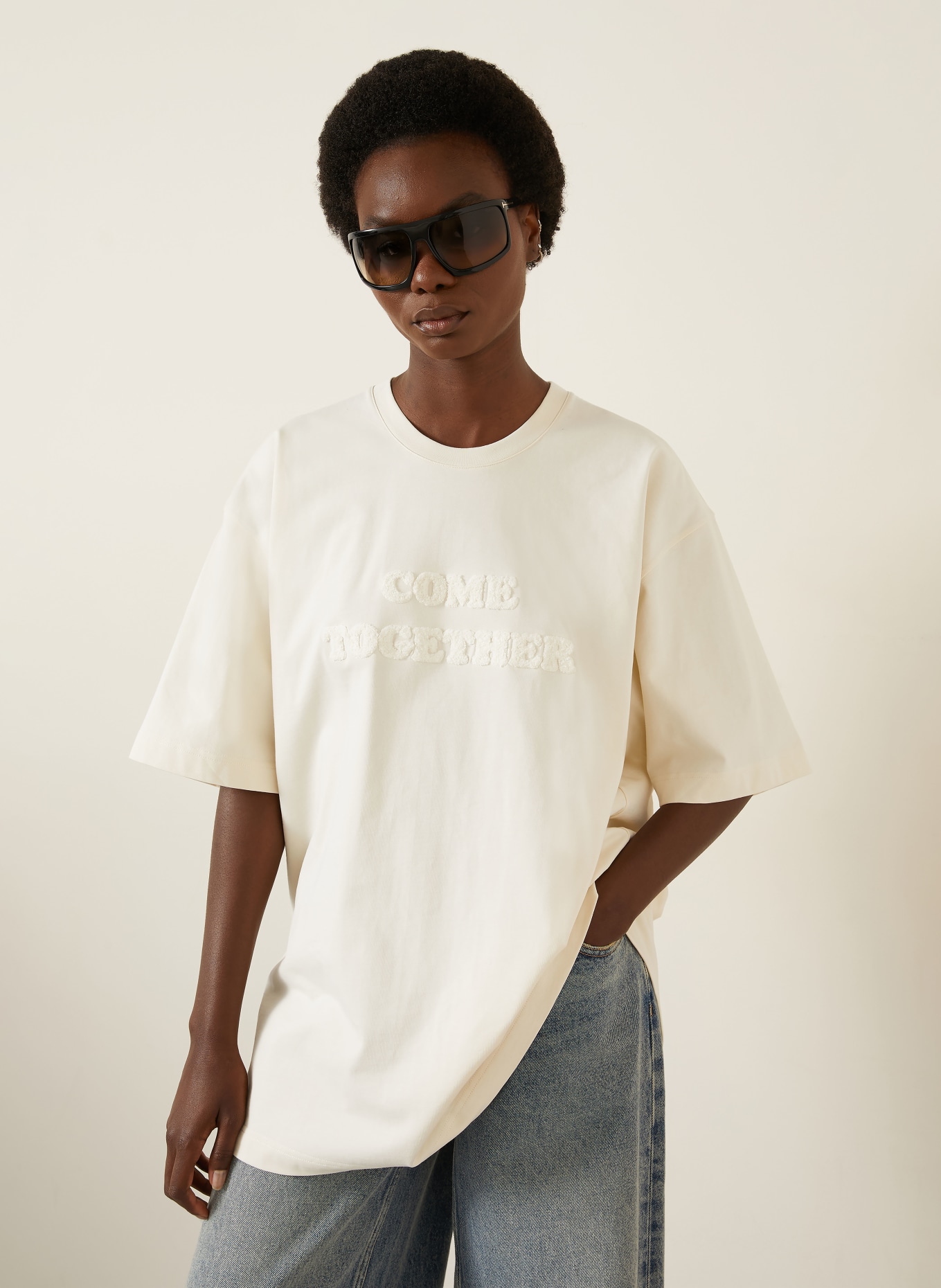 STELLA McCARTNEY Oversized-Shirt: CREME
