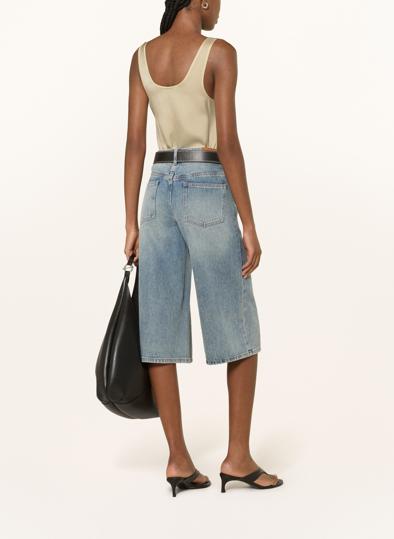 ANINE BING Seidentop LEA: HELLGELB