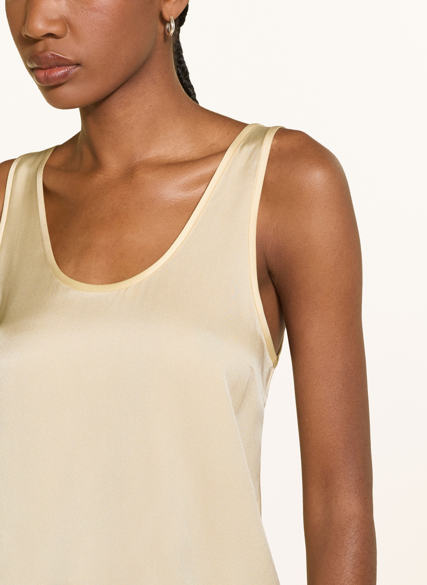 ANINE BING Seidentop LEA: HELLGELB