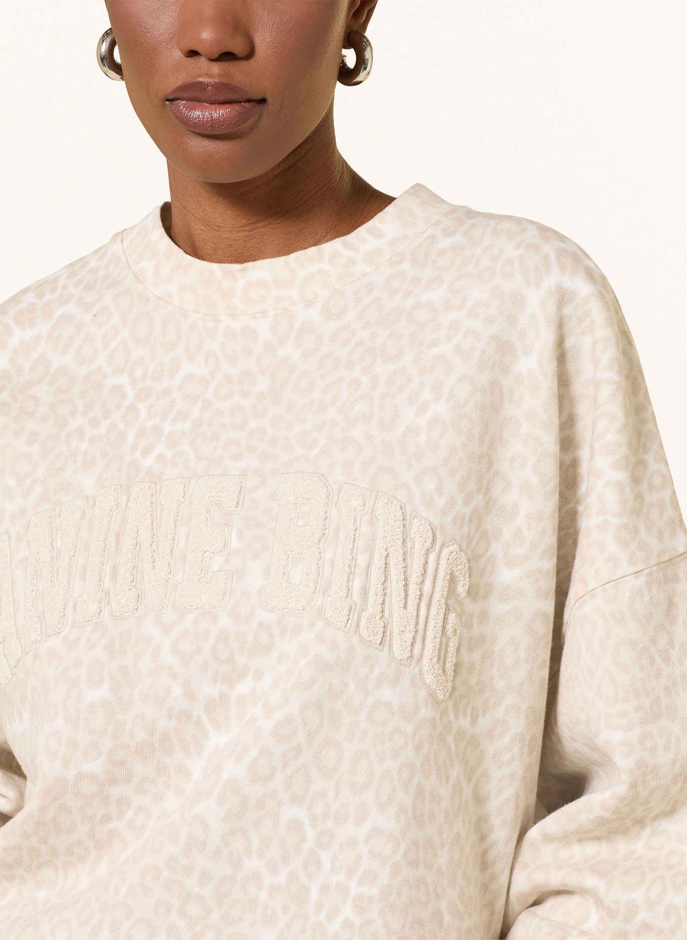 ANINE BING Sweatshirt MILES: CREME / BEIGE