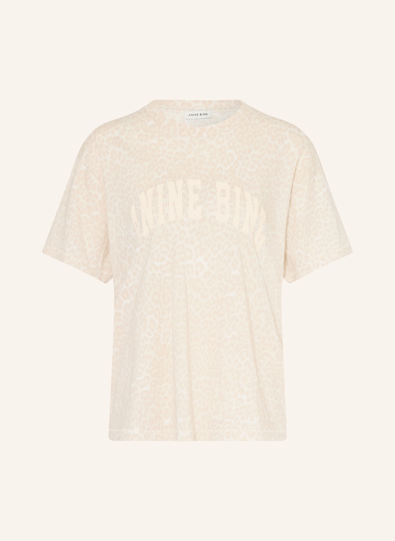 ANINE BING T-Shirt CADE: CREME / HELLBRAUN