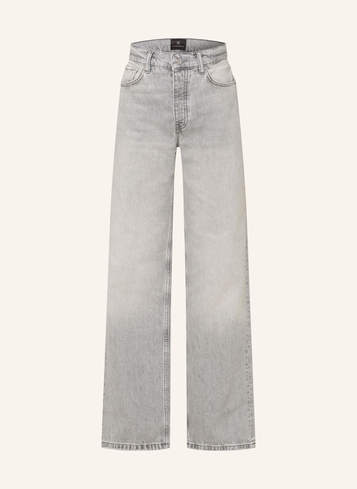 ANINE BING Wide-Leg Jeans HUGH: OYSTER GREY WASHED GREY