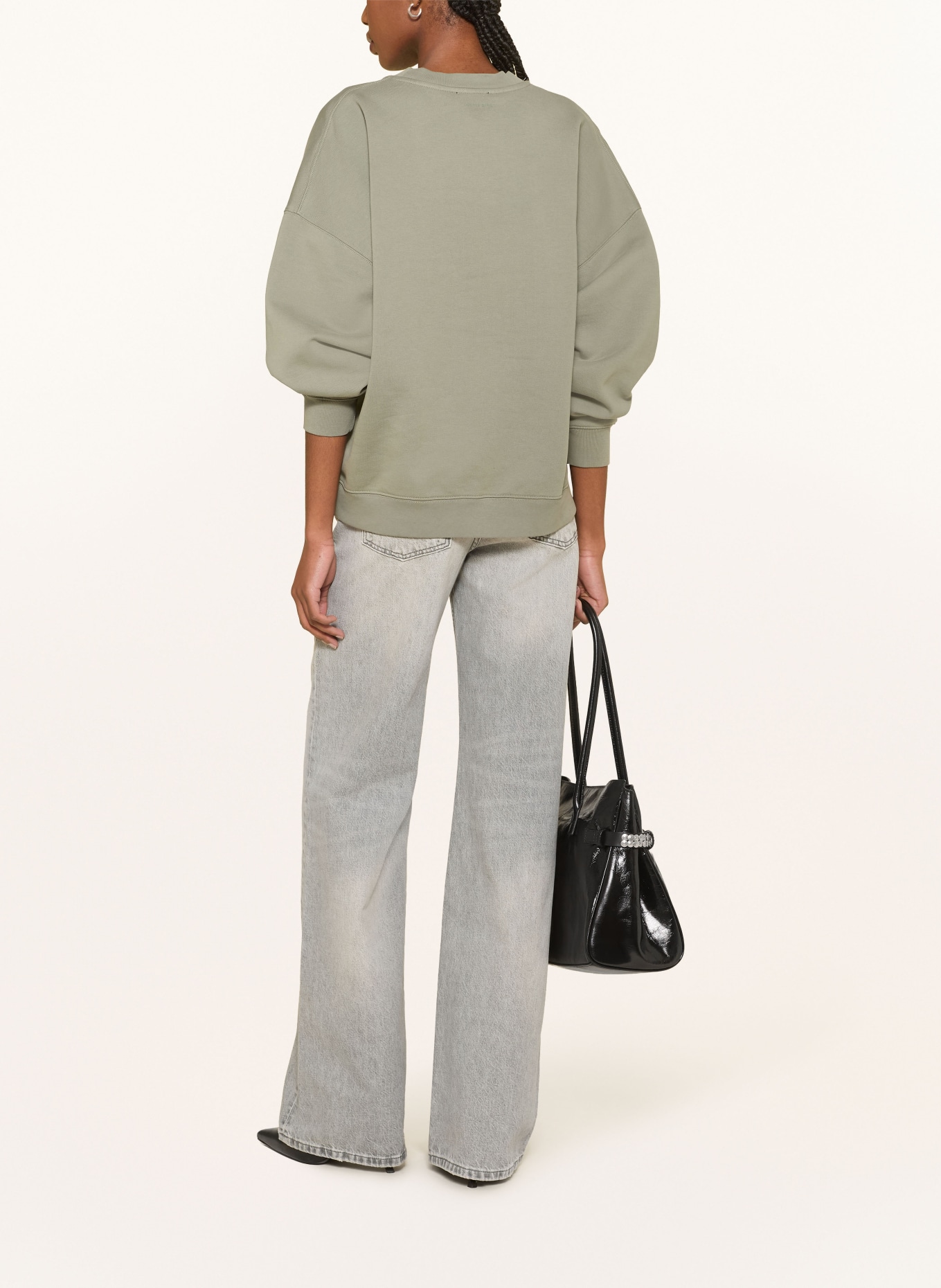 ANINE BING Wide-Leg Jeans HUGH: OYSTER GREY WASHED GREY