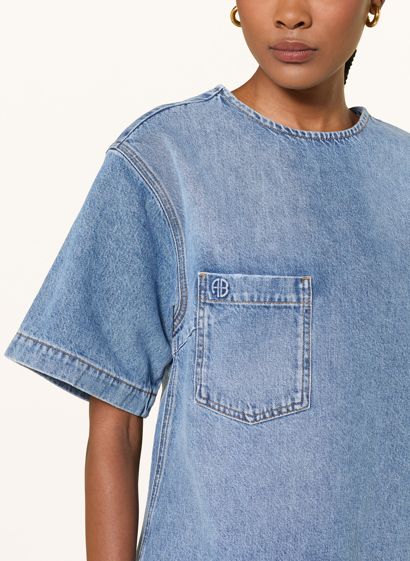 ANINE BING Jeansjurk TULAH: BLAUW