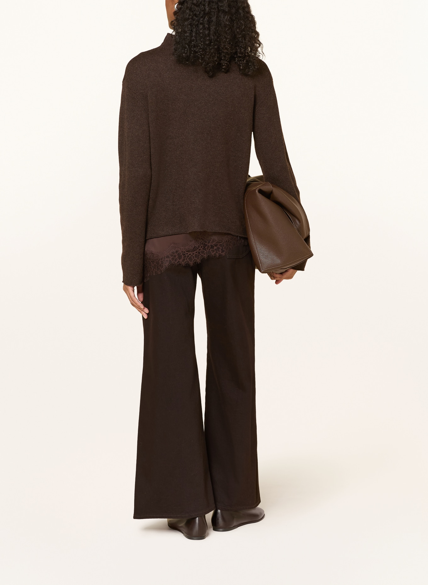 darling harbour Cashmere Sweater: chocolate melange
