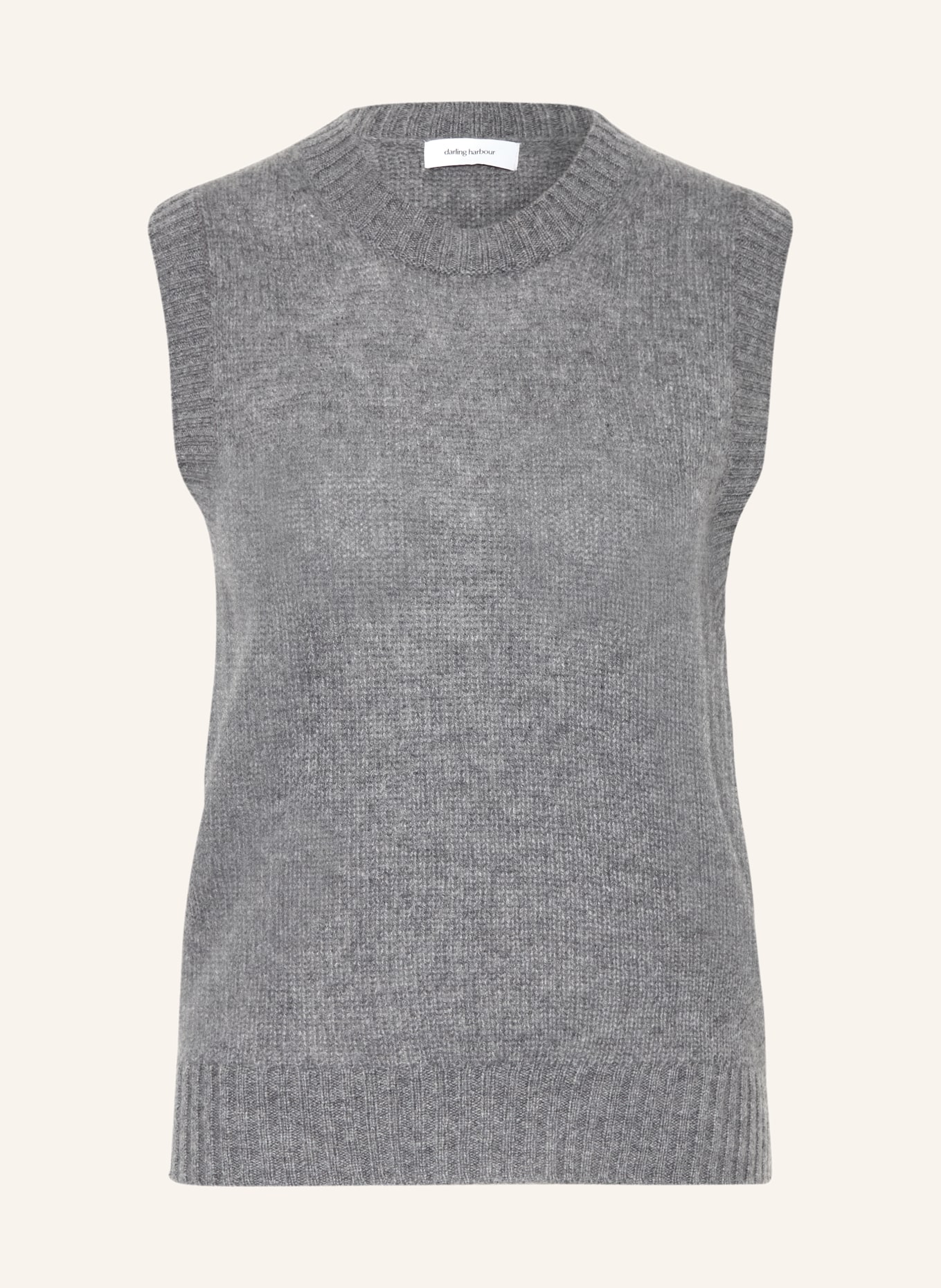 darling harbour Sweter bez rękawów z kaszmiru: midgrey melange