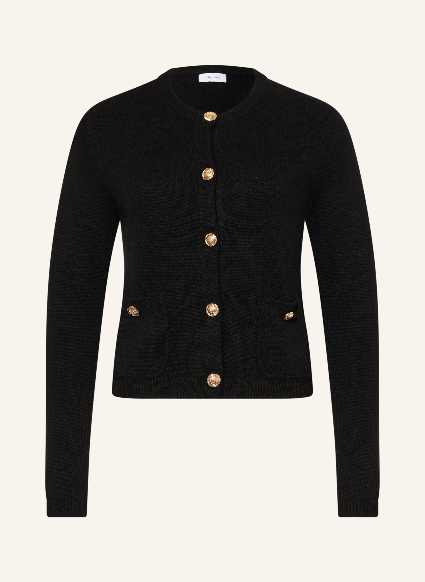 darling harbour Strickjacke aus Cashmere: BLACK