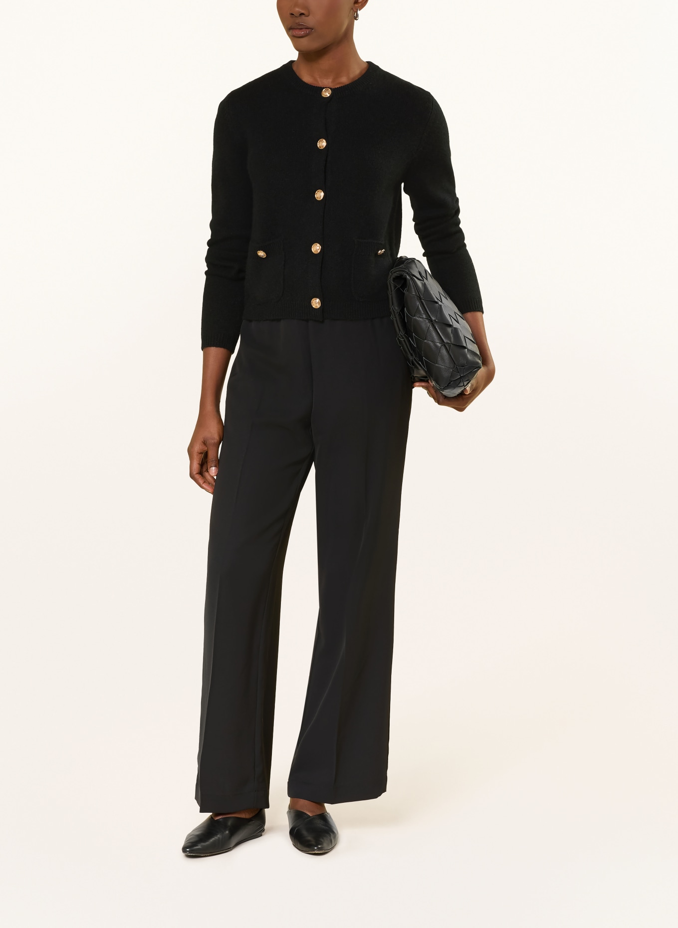 darling harbour Strickjacke aus Cashmere: BLACK