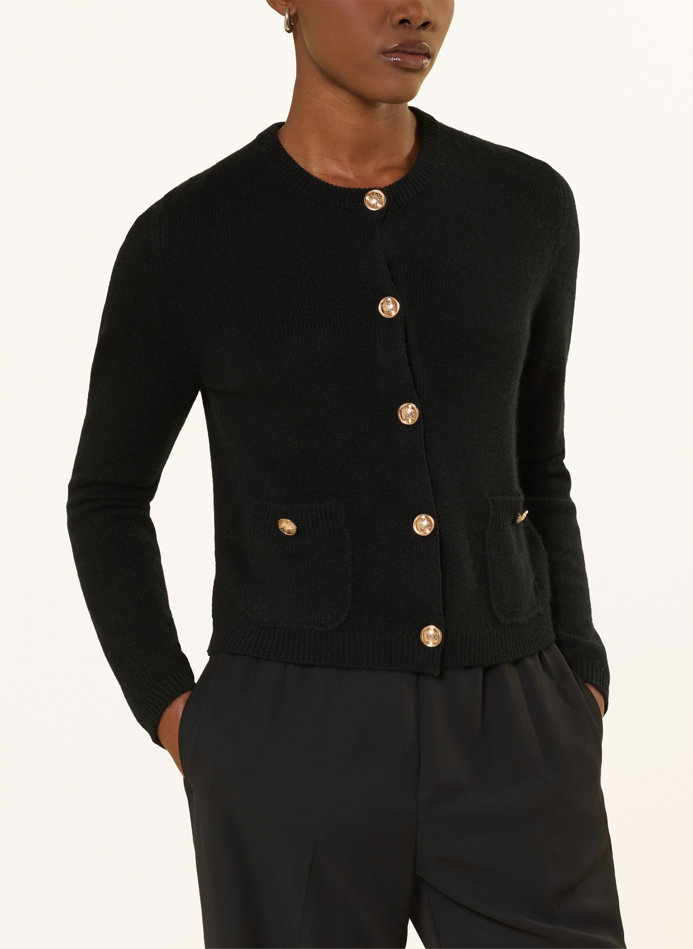 darling harbour Strickjacke aus Cashmere: BLACK