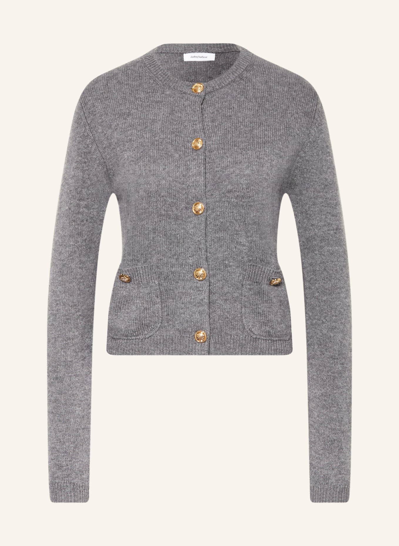darling harbour Strickjacke aus Cashmere: midgrey melange