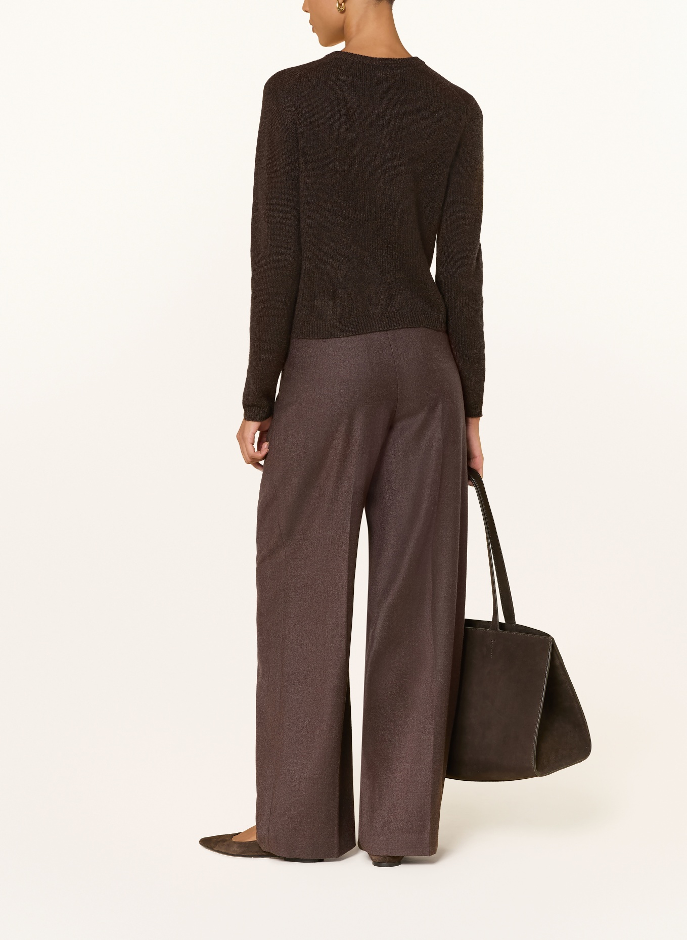 darling harbour Strickjacke aus Cashmere: chocolate melange