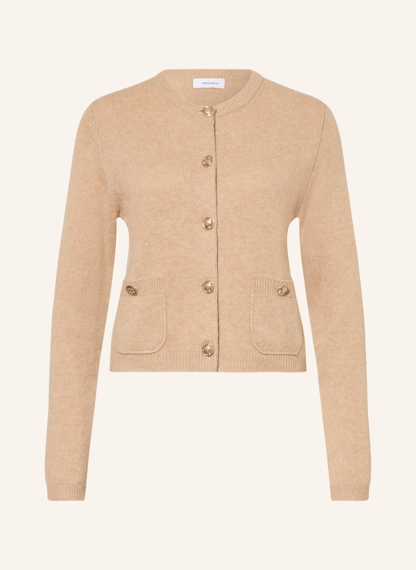 darling harbour Strickjacke aus Cashmere: camel Melange