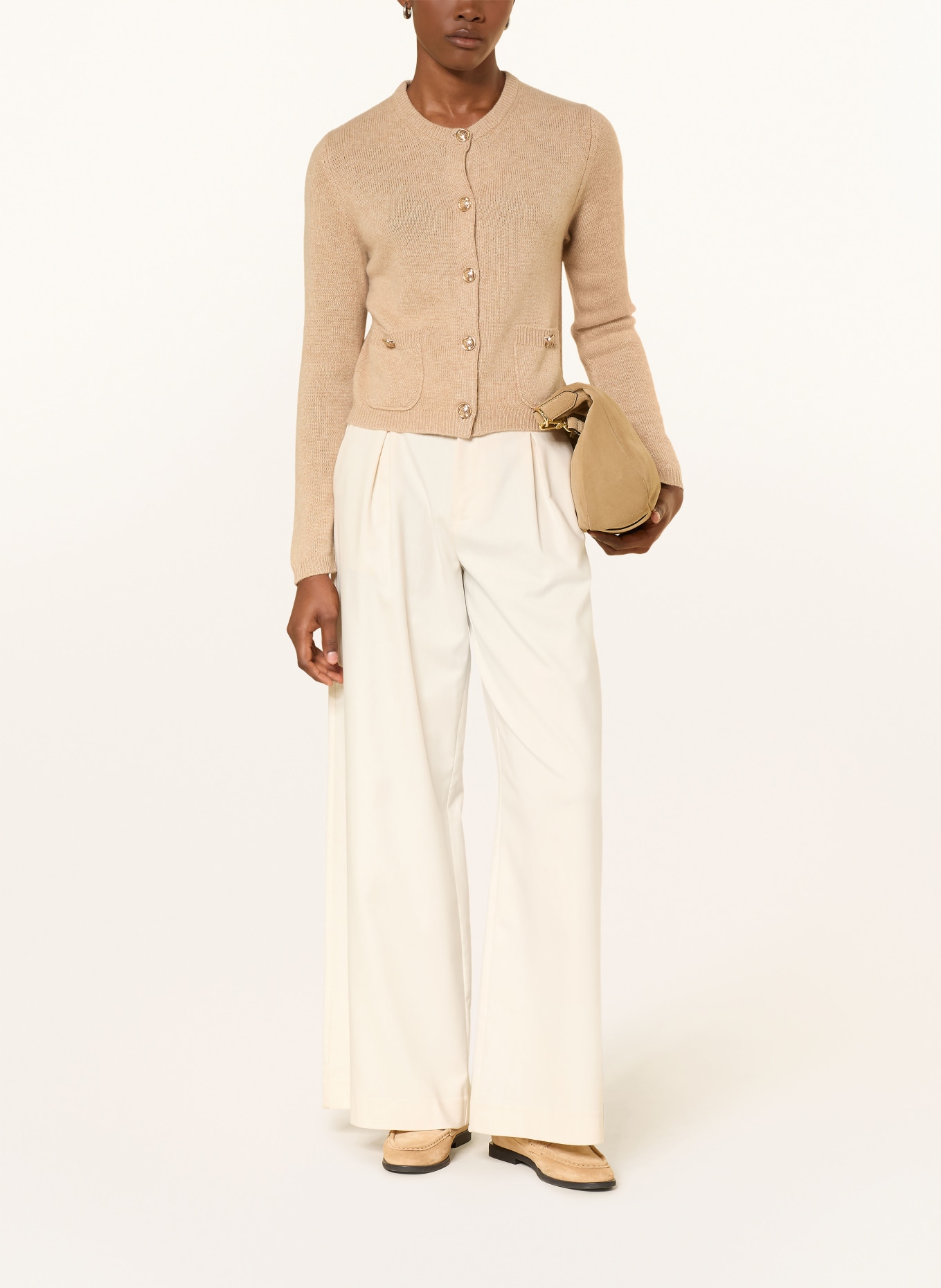 darling harbour Strickjacke aus Cashmere: camel Melange