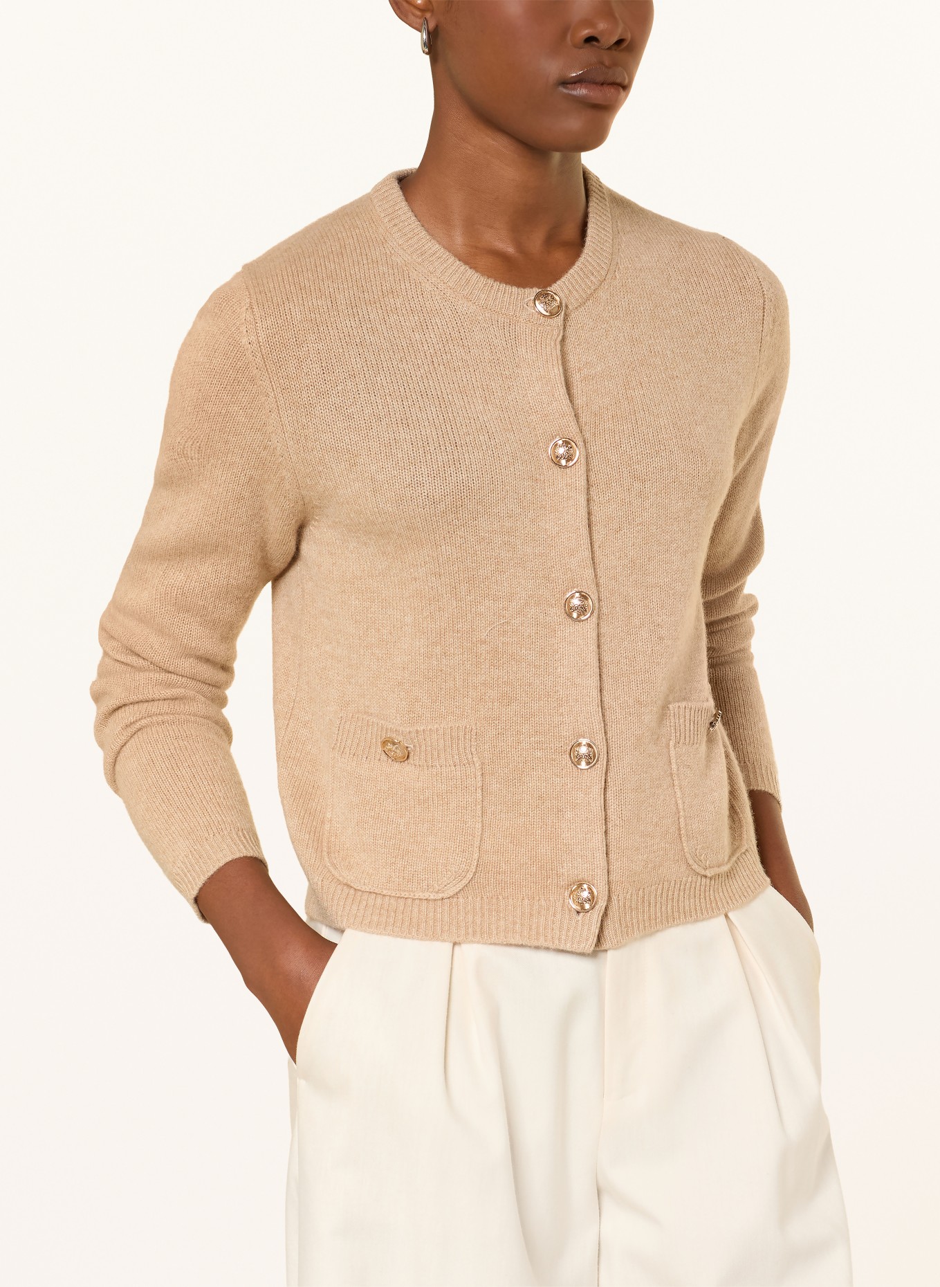 darling harbour Strickjacke aus Cashmere: camel Melange