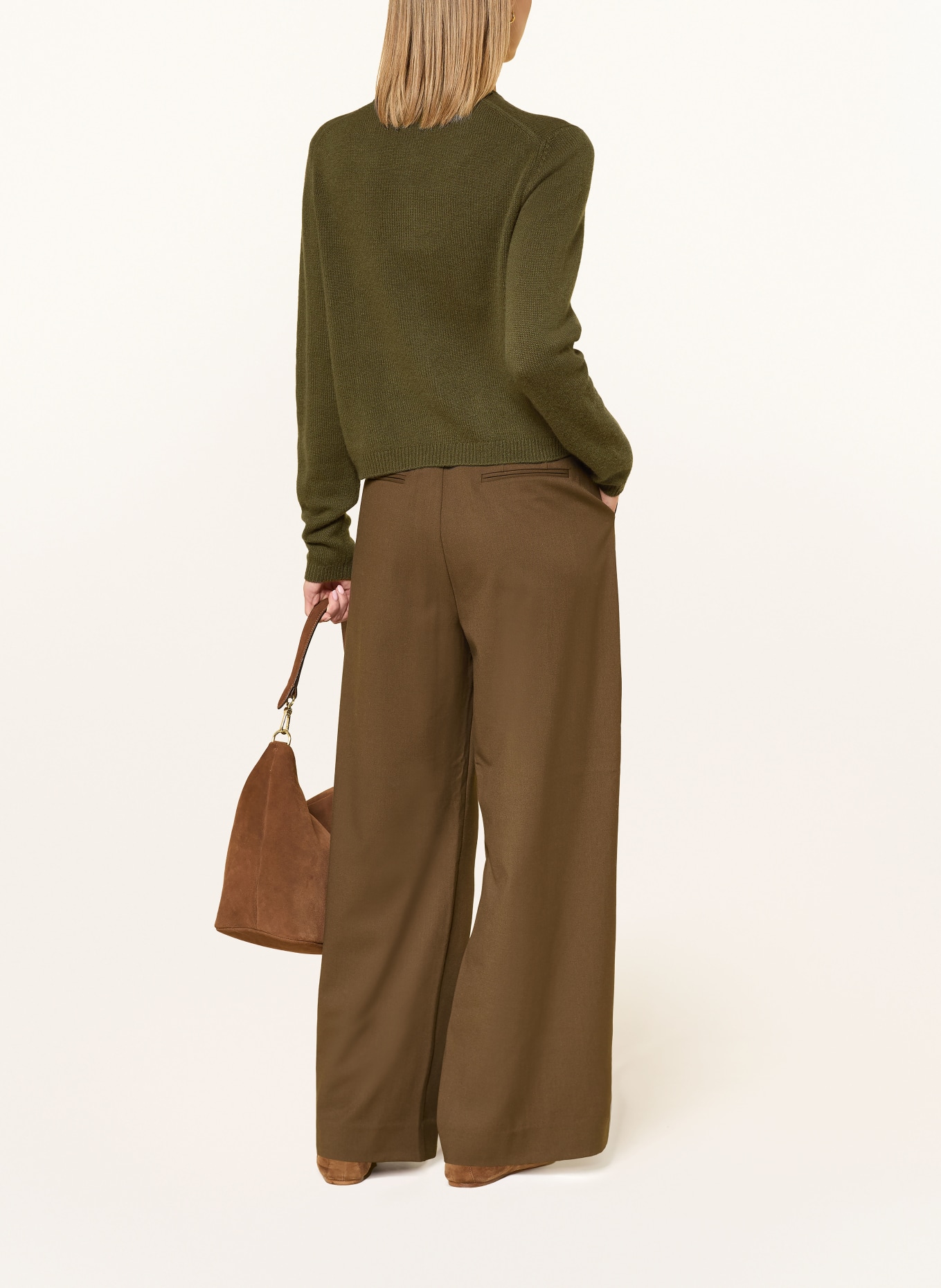 darling harbour Strickjacke aus Cashmere: OLIVE