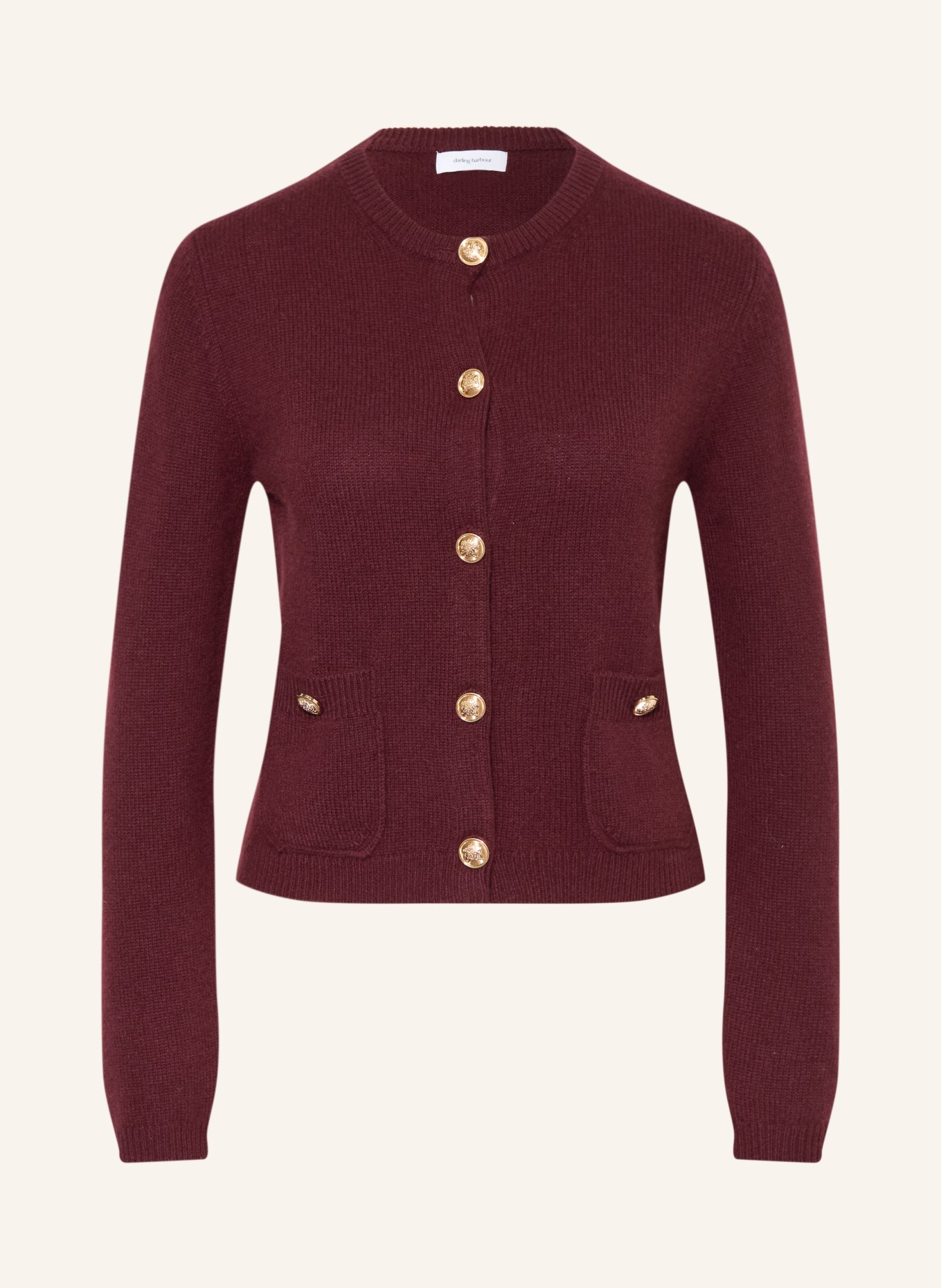 darling harbour Strickjacke aus Cashmere: deep merlot