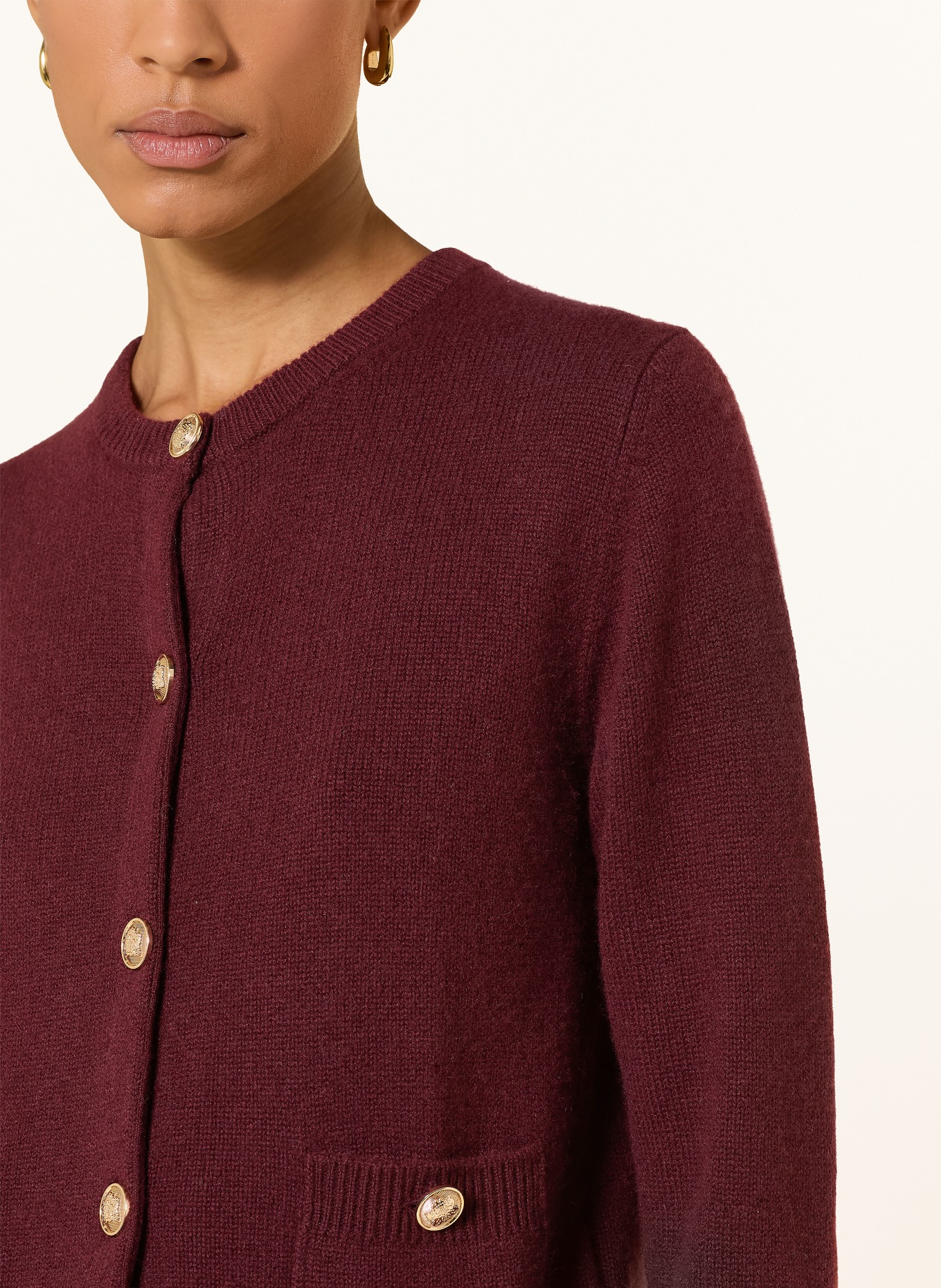 darling harbour Strickjacke aus Cashmere: deep merlot