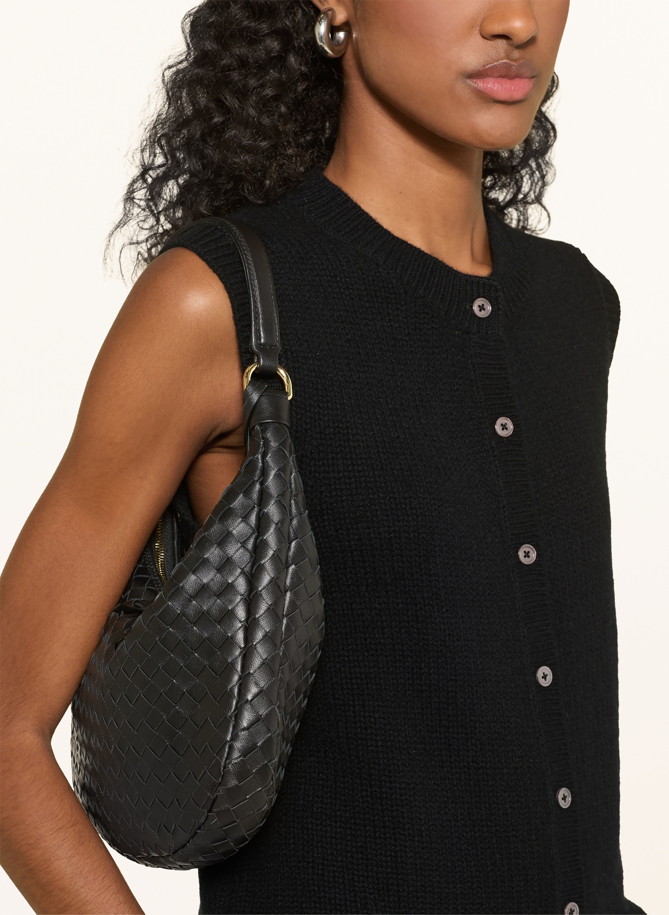 darling harbour Cashmere knit vest: BLACK