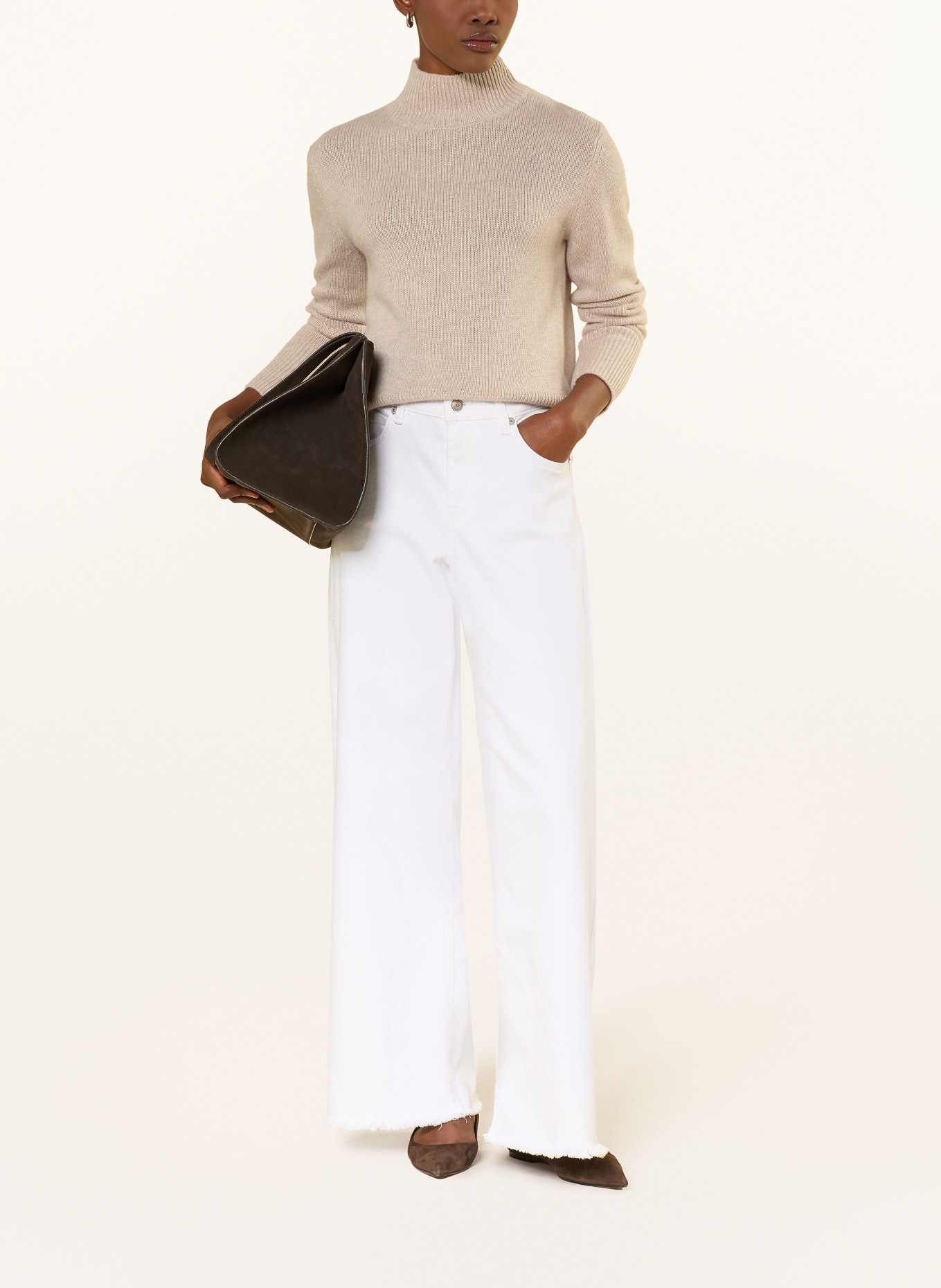 darling harbour Sweter z kaszmiru: Sand Melange