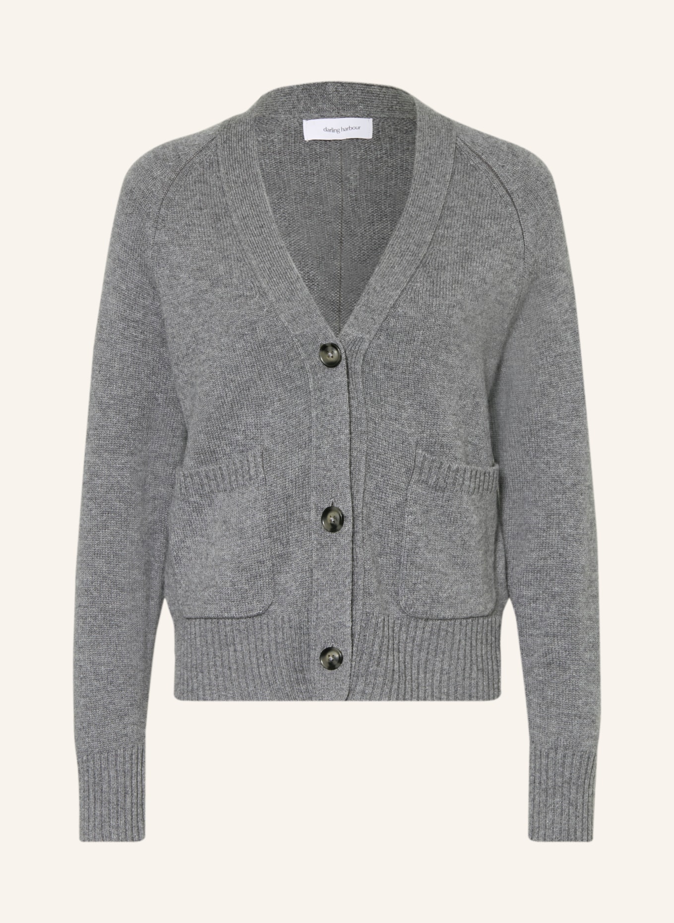darling harbour Strickjacke aus Cashmere: midgrey melange