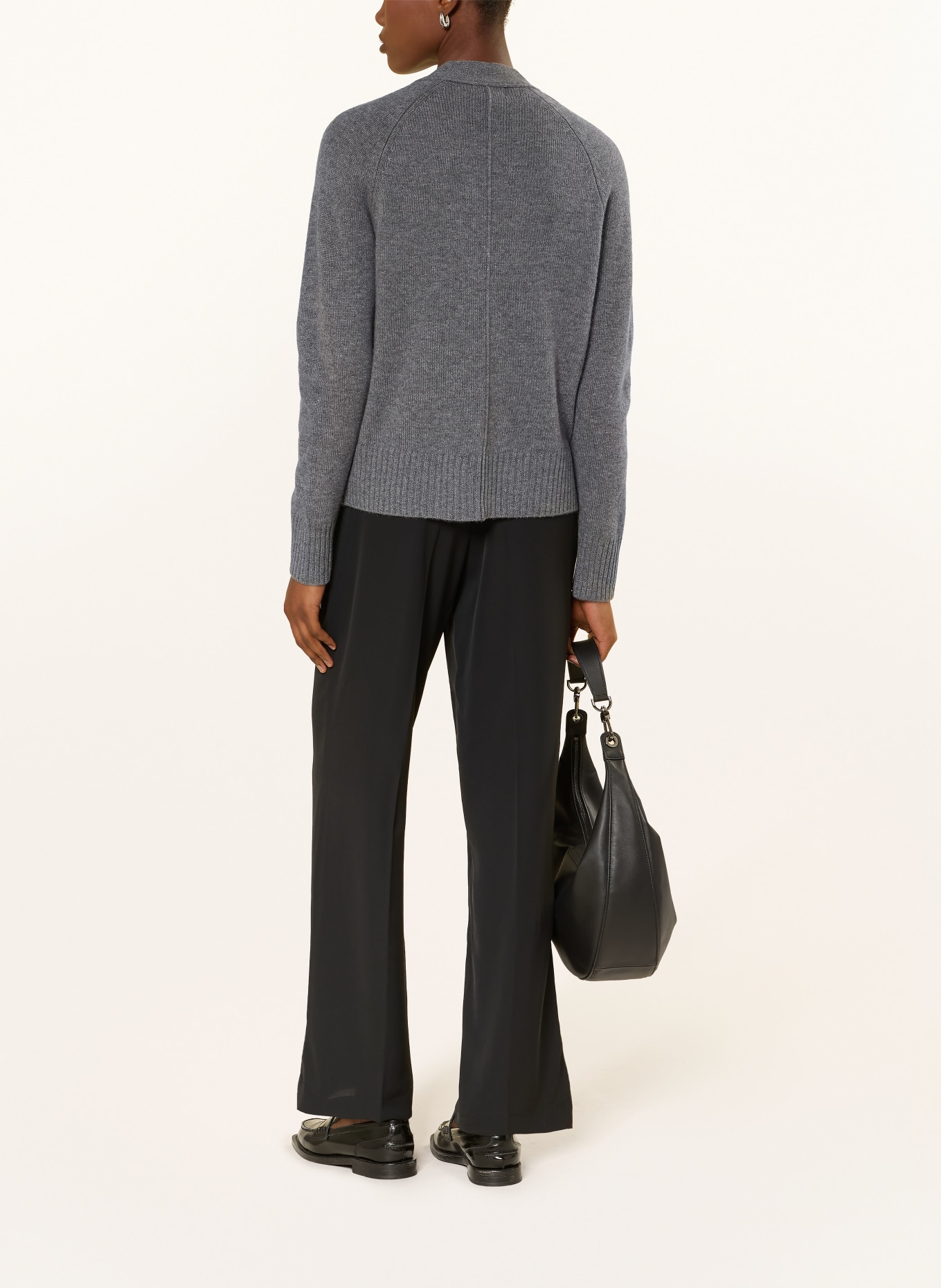 darling harbour Strickjacke aus Cashmere: midgrey melange