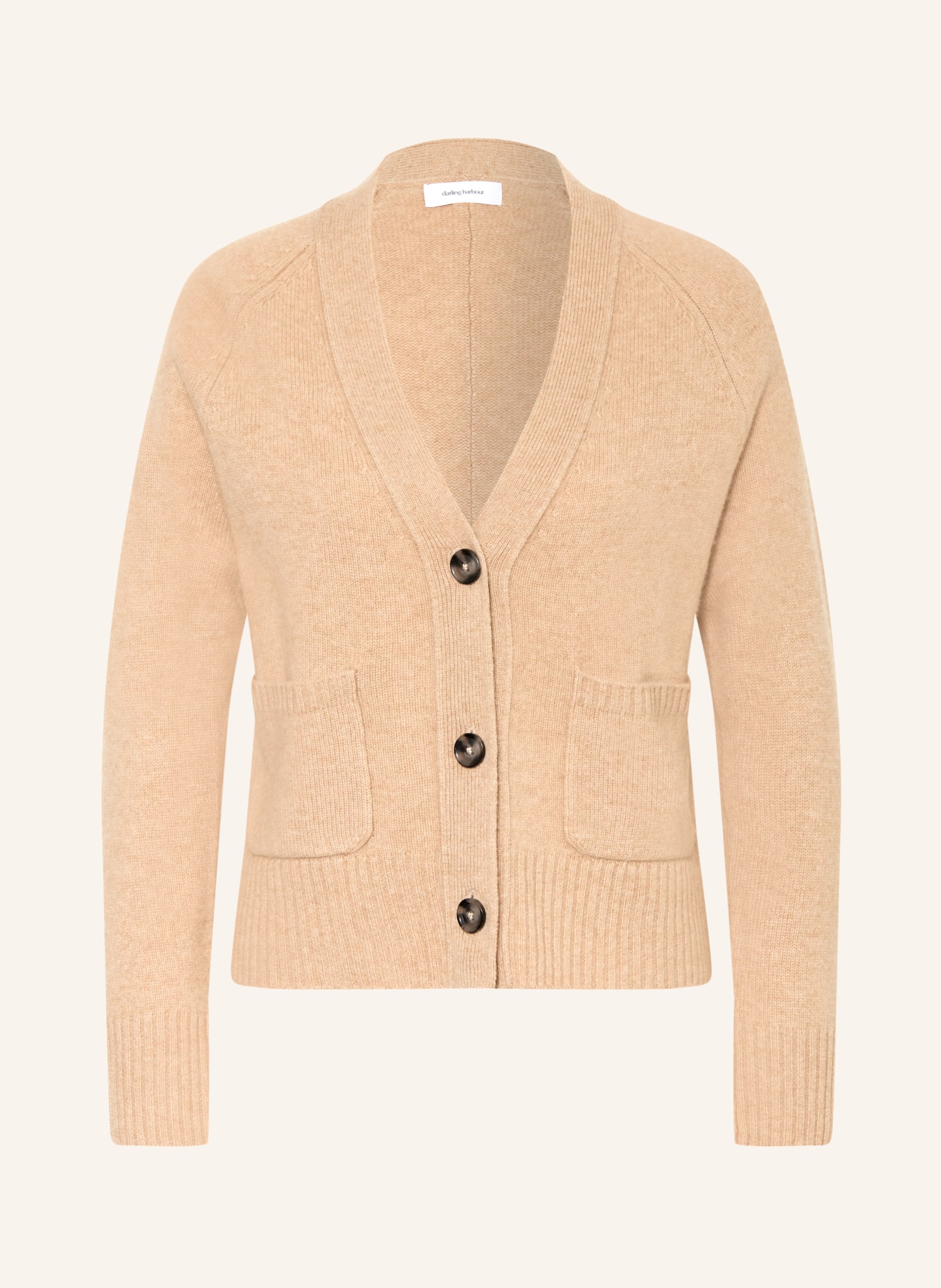 darling harbour Strickjacke aus Cashmere: camel Melange