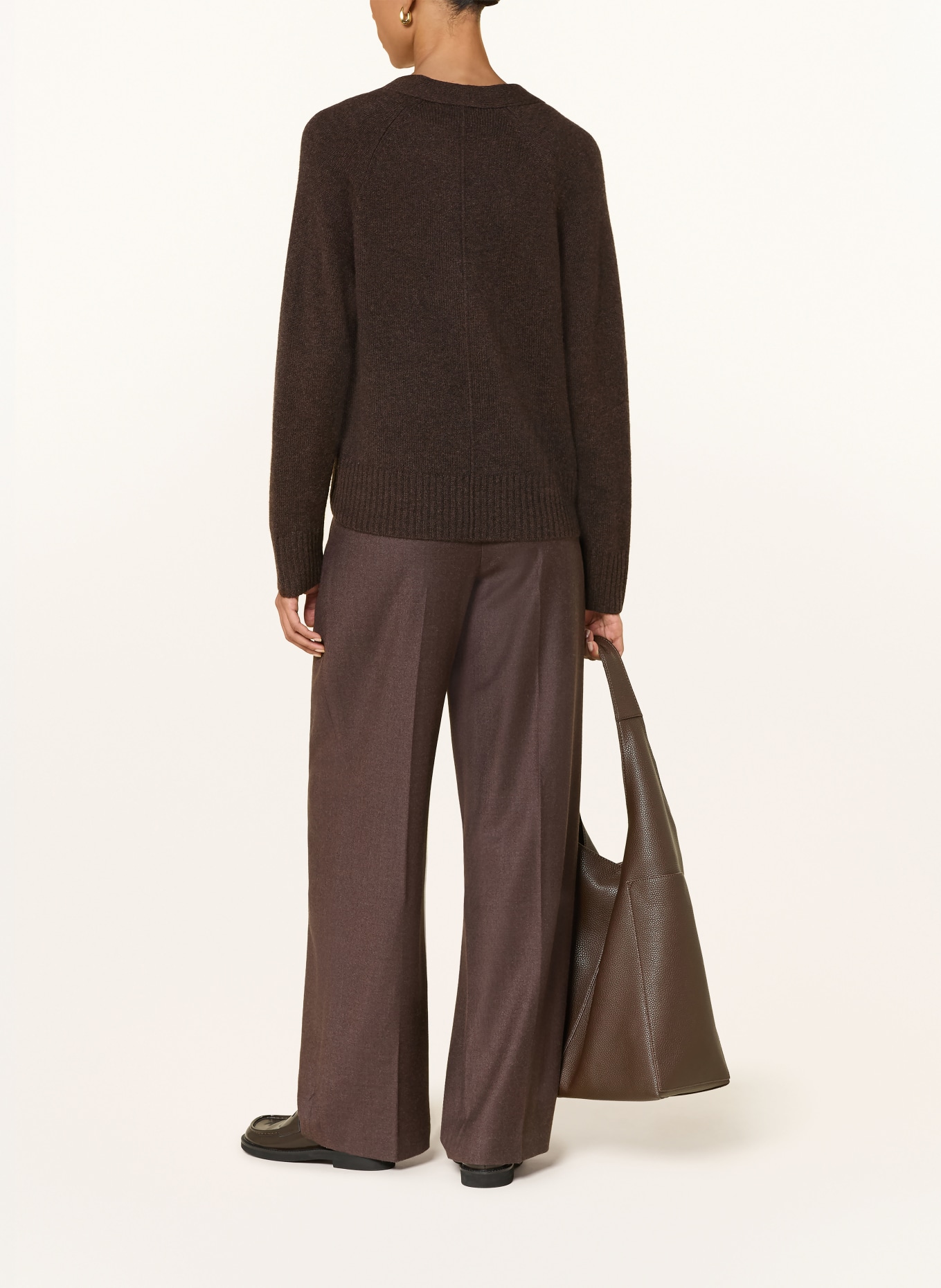 darling harbour Strickjacke aus Cashmere: chocolate melange