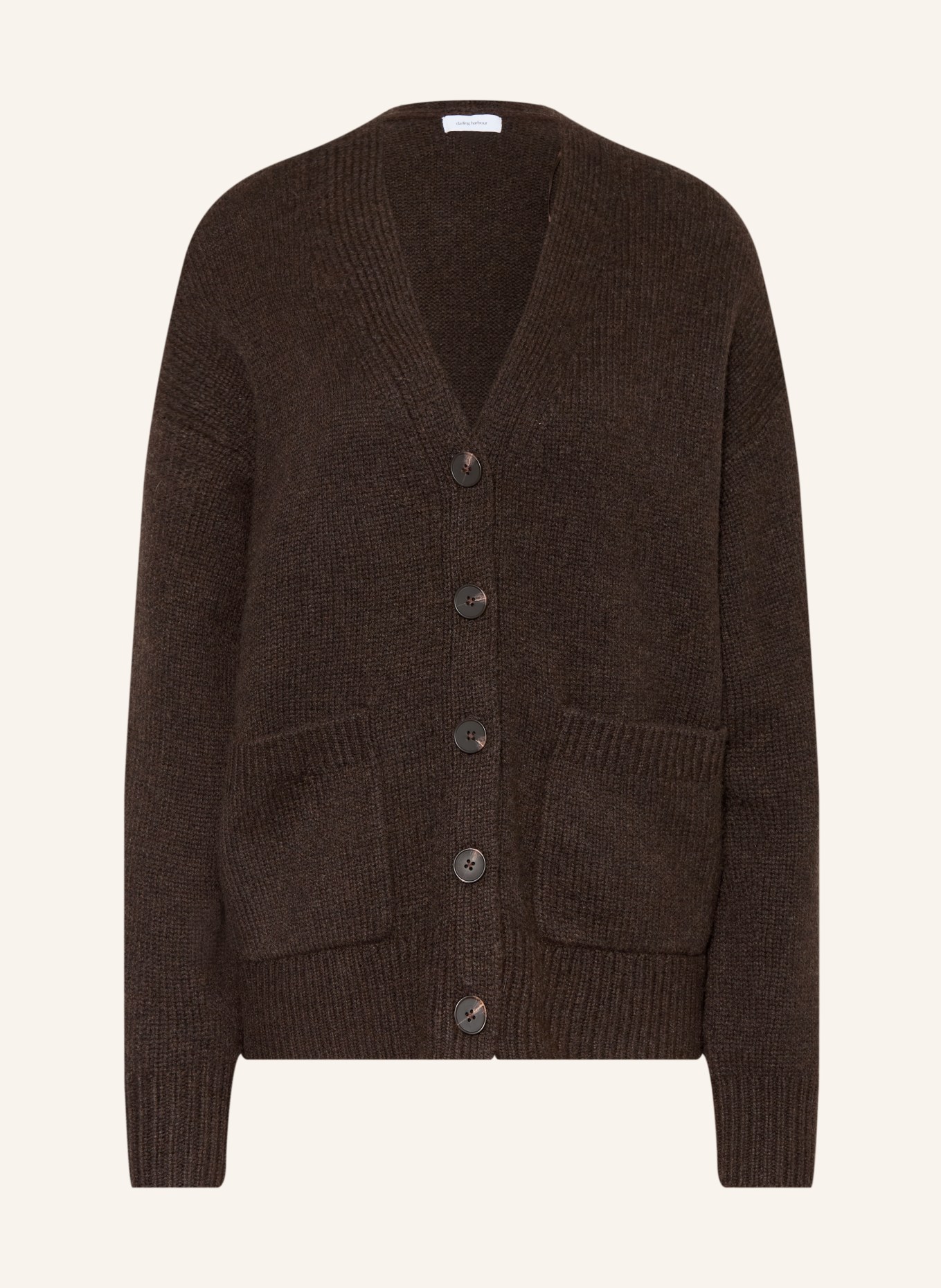 darling harbour Strickjacke aus Cashmere: chocolate melange