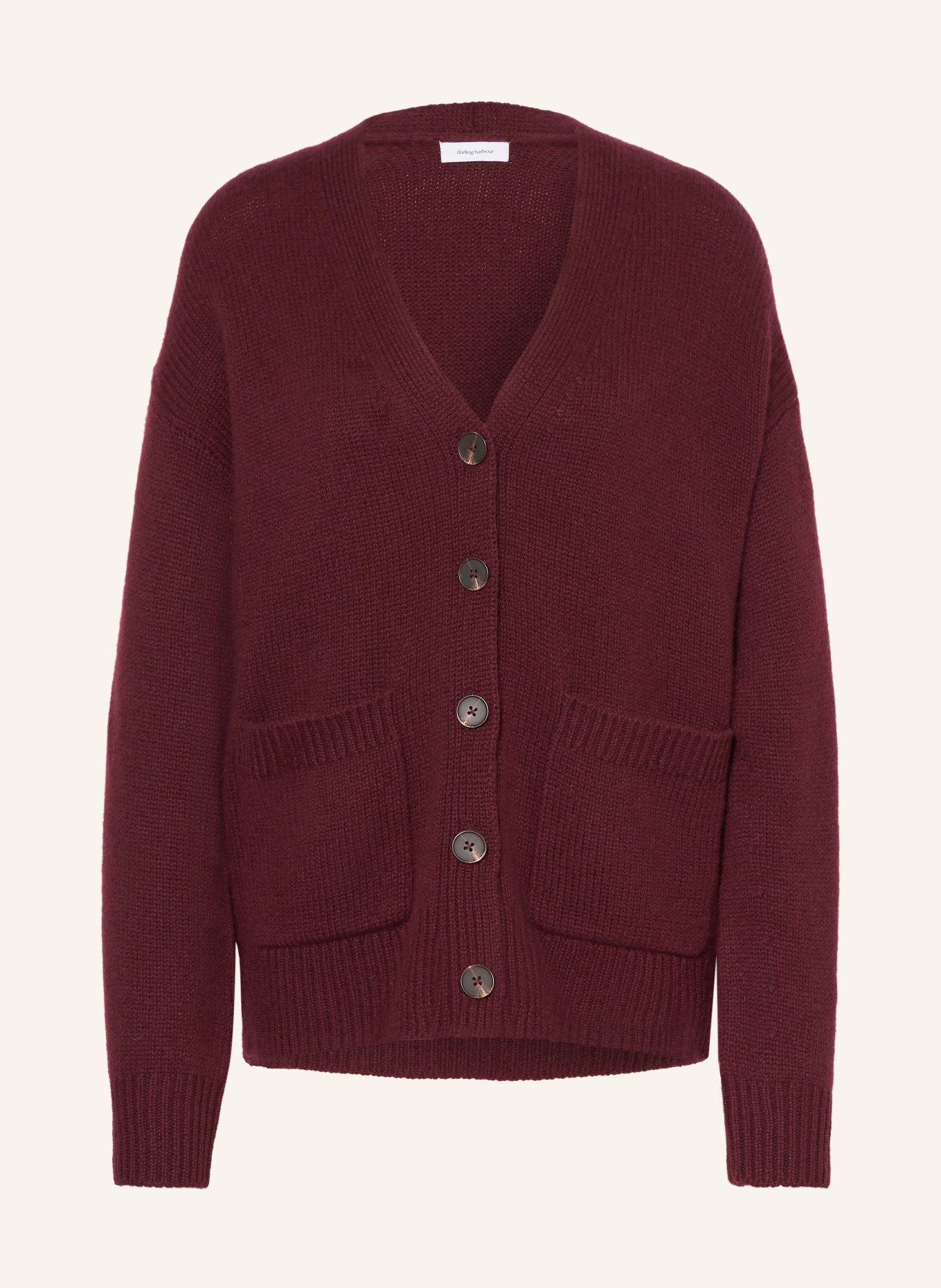 darling harbour Strickjacke aus Cashmere: deep merlot