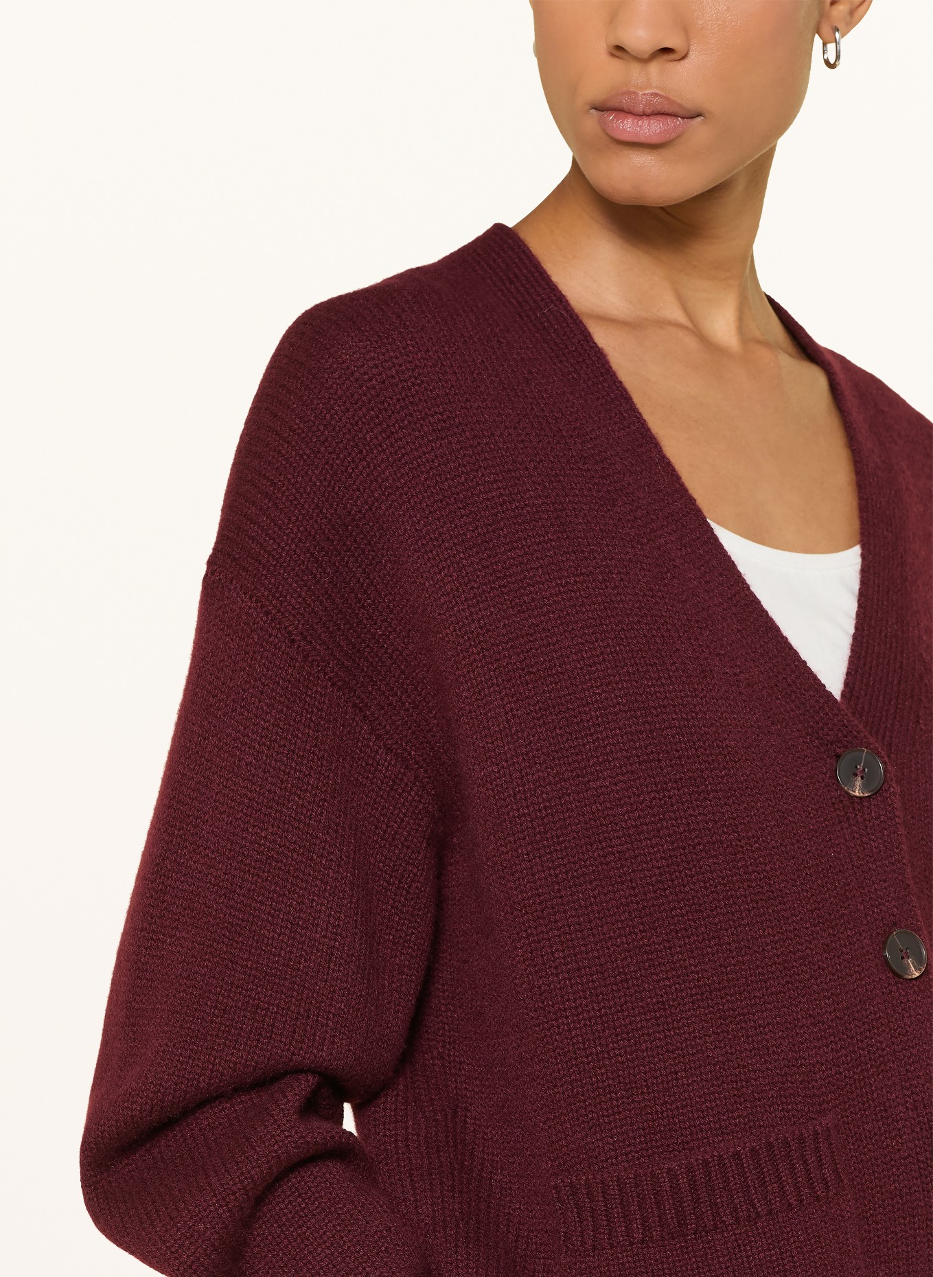darling harbour Strickjacke aus Cashmere: deep merlot