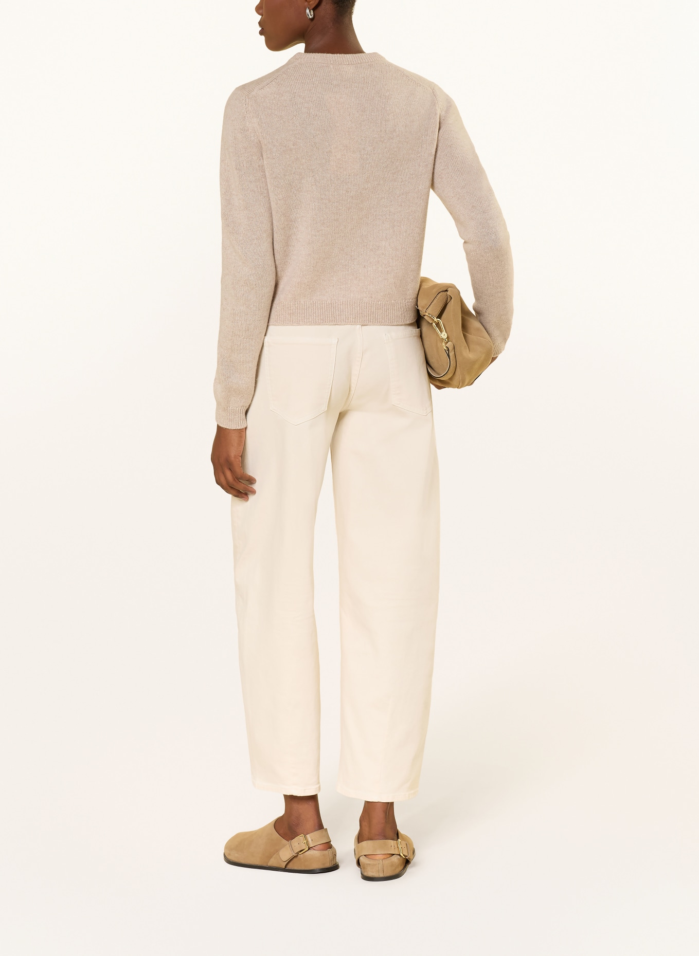darling harbour Strickjacke aus Cashmere: Sand Melange