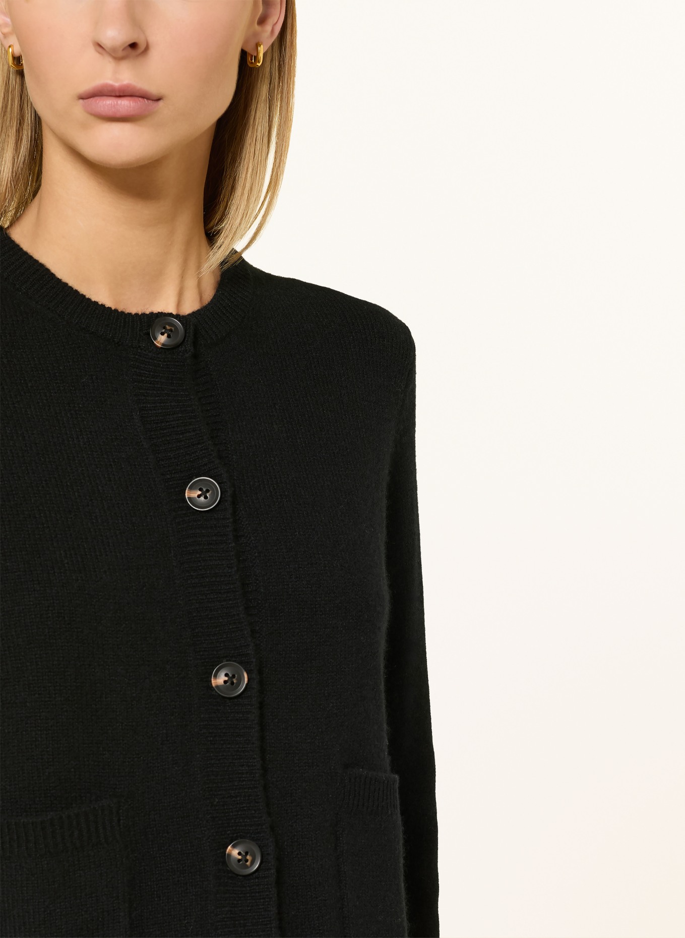 darling harbour Strickjacke aus Cashmere: BLACK