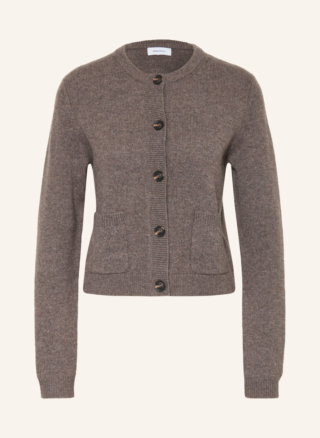 darling harbour Strickjacke aus Cashmere: truffle melange