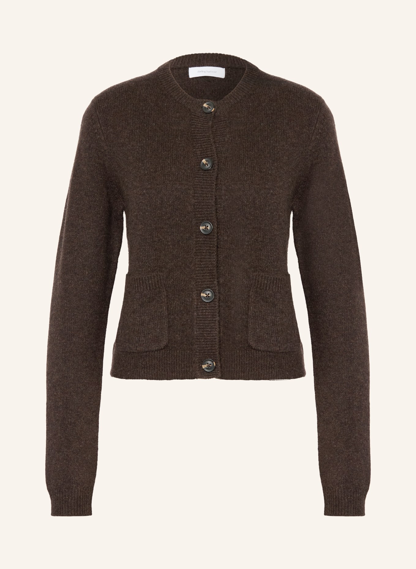 darling harbour Strickjacke aus Cashmere: chocolate melange