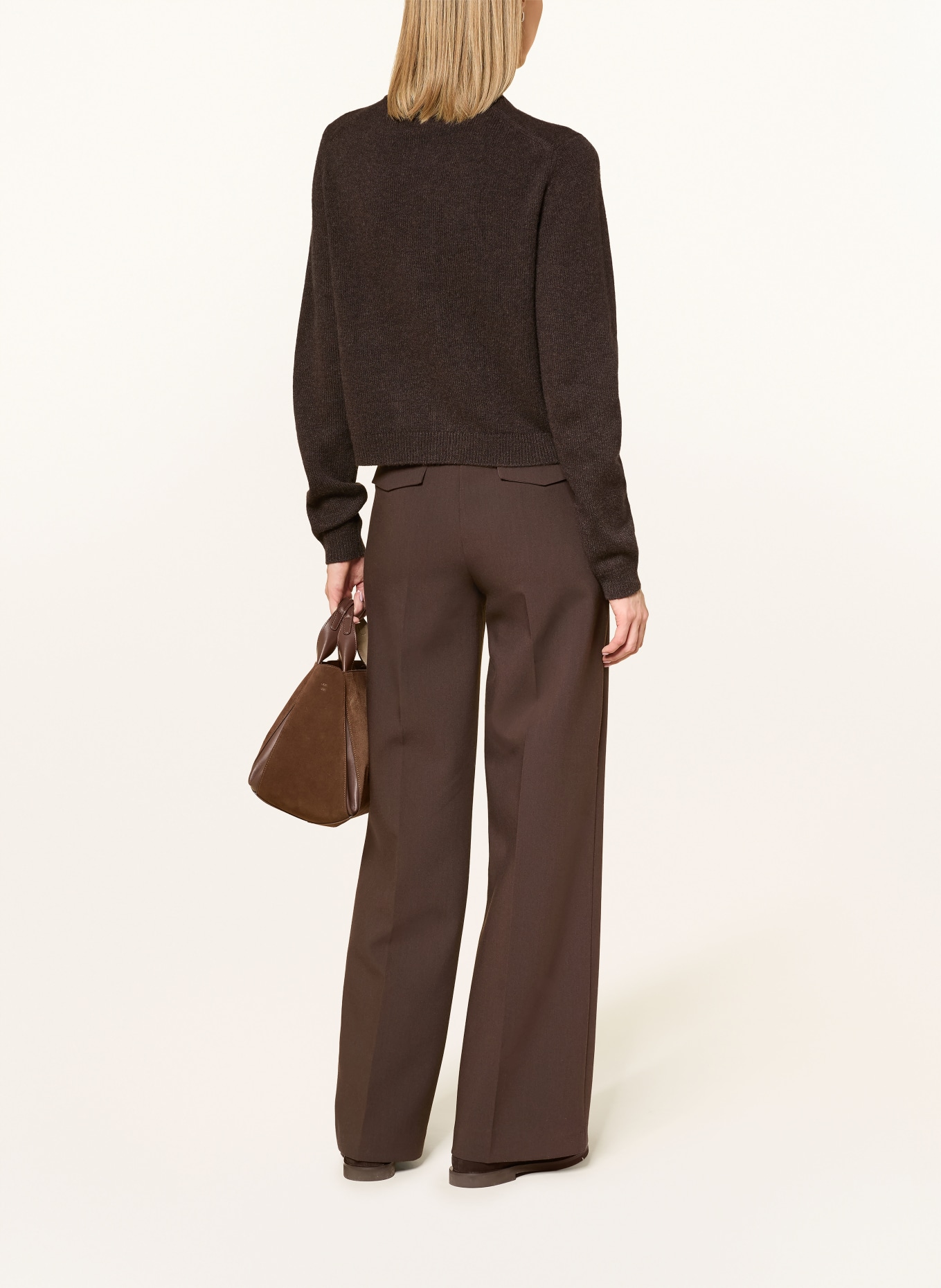darling harbour Strickjacke aus Cashmere: chocolate melange