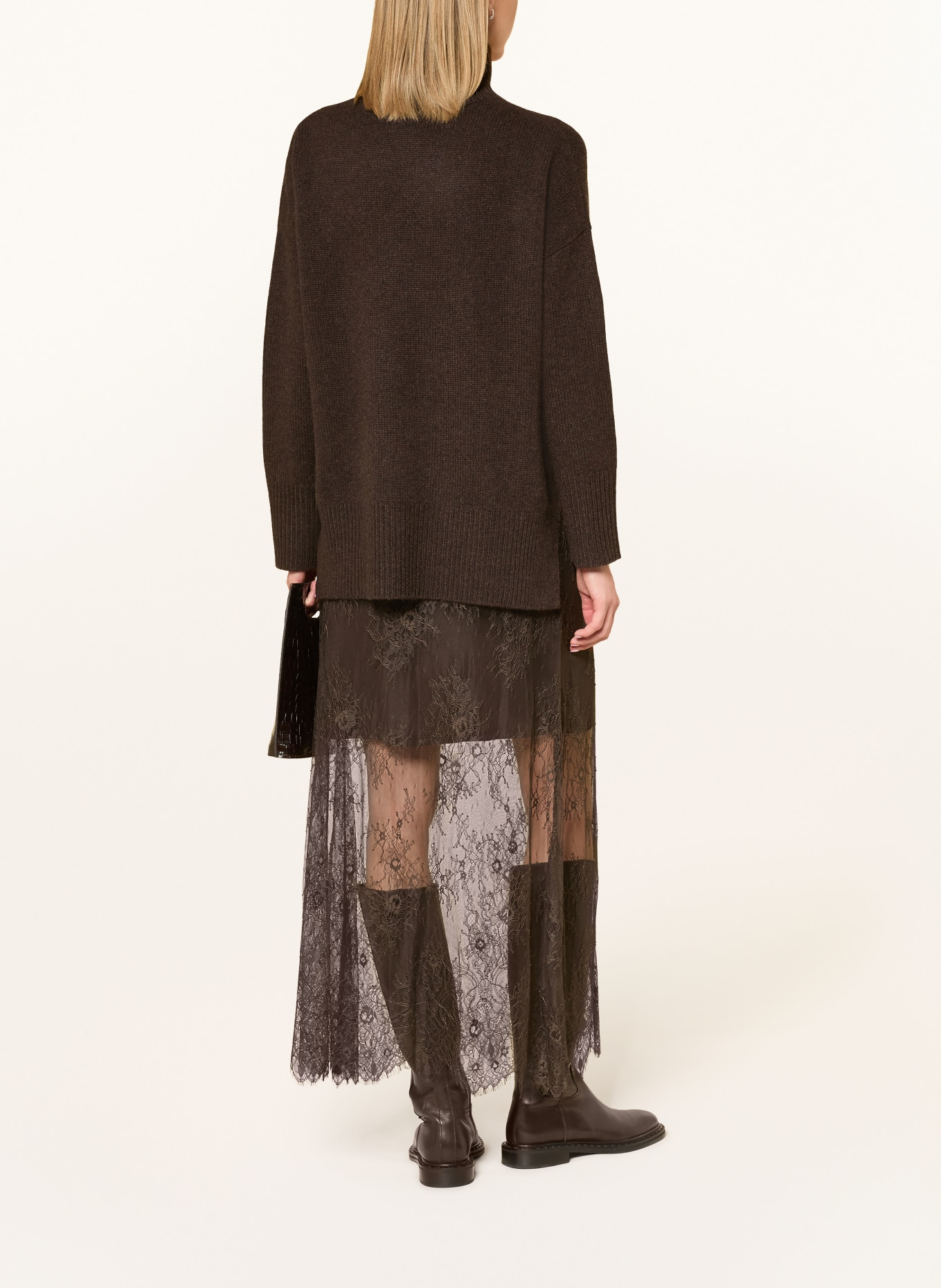 darling harbour Cashmere sweater: chocolate melange