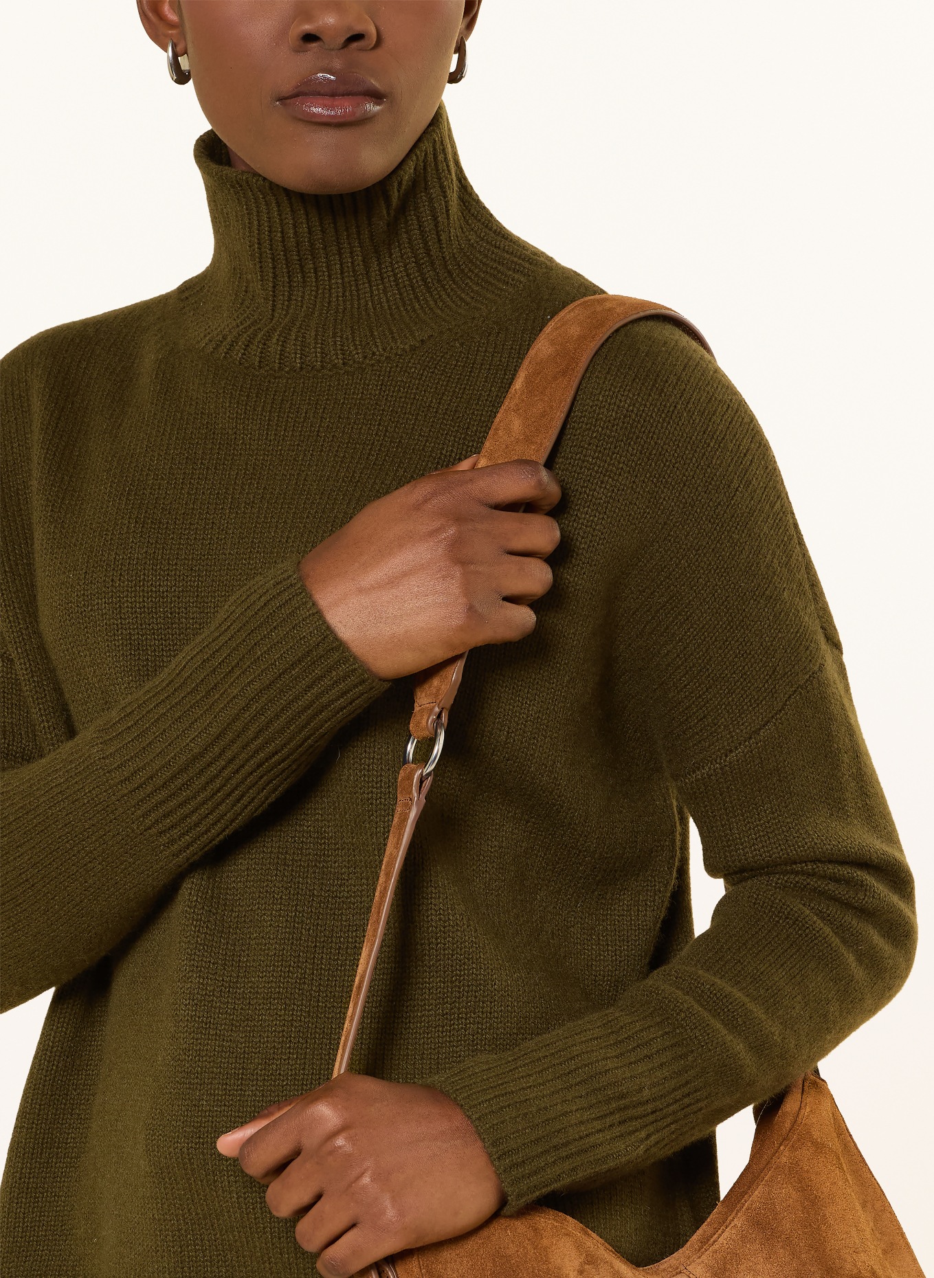 darling harbour Cashmere sweater: OLIVE