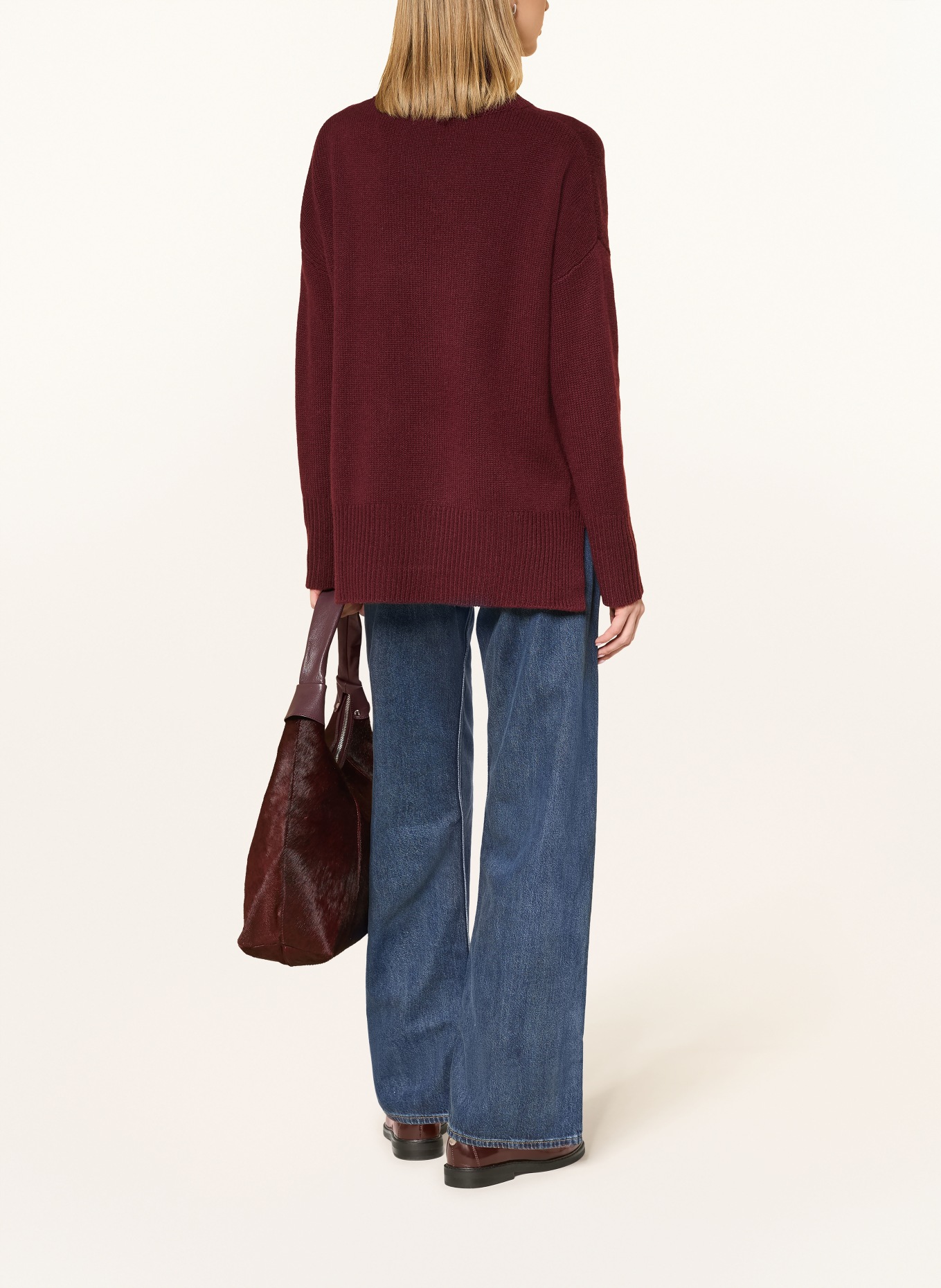 darling harbour Cashmere sweater: deep merlot