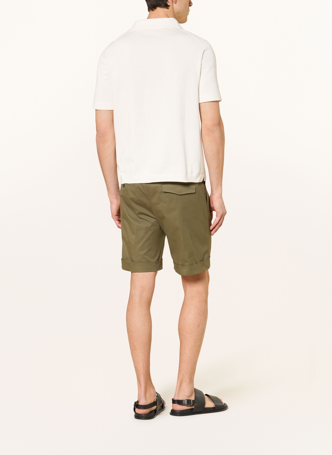 TIGER OF SWEDEN Gebreid poloshirt EOIN: WIT
