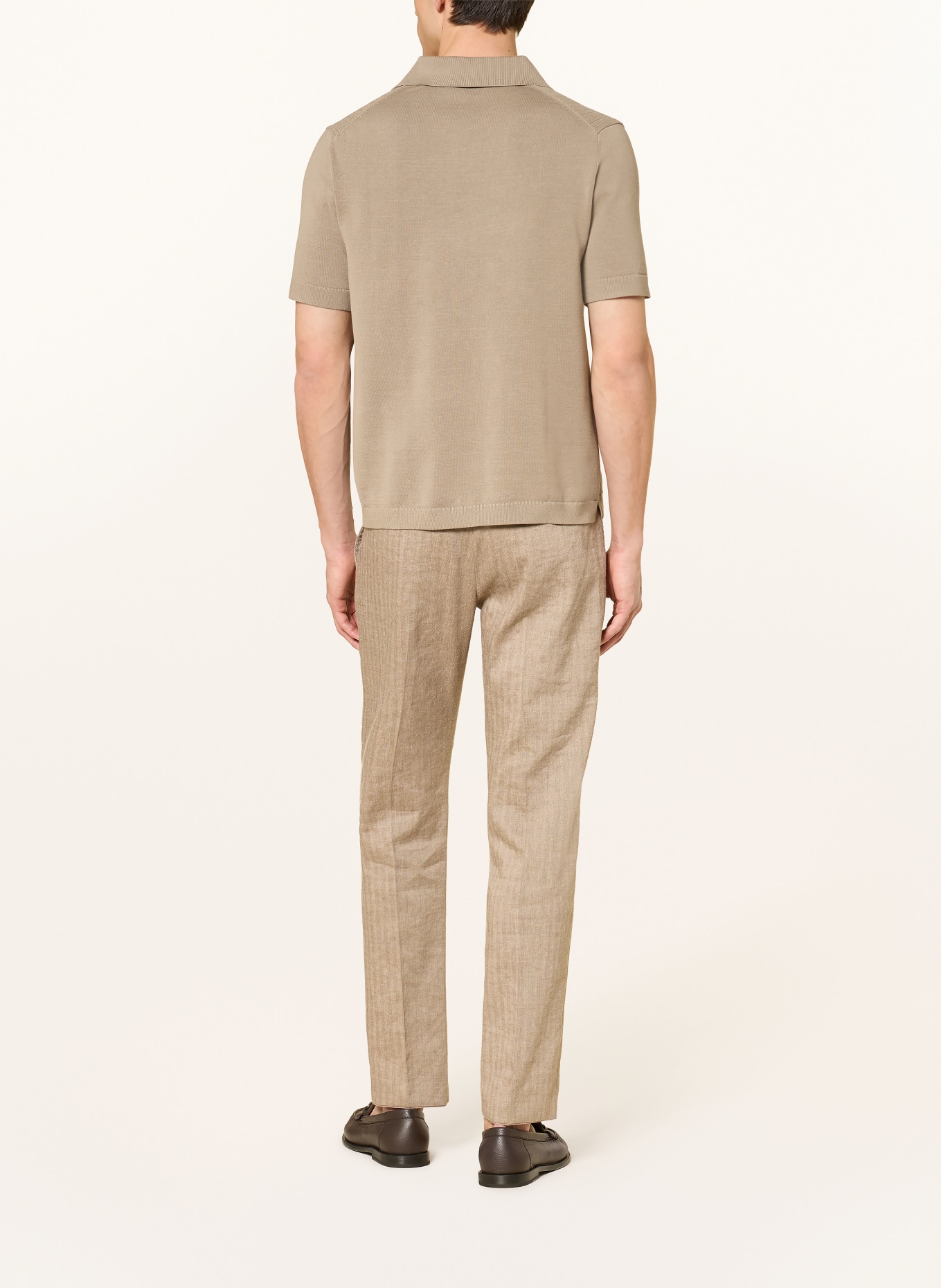 TIGER OF SWEDEN Gebreid poloshirt EOIN: OLIJF
