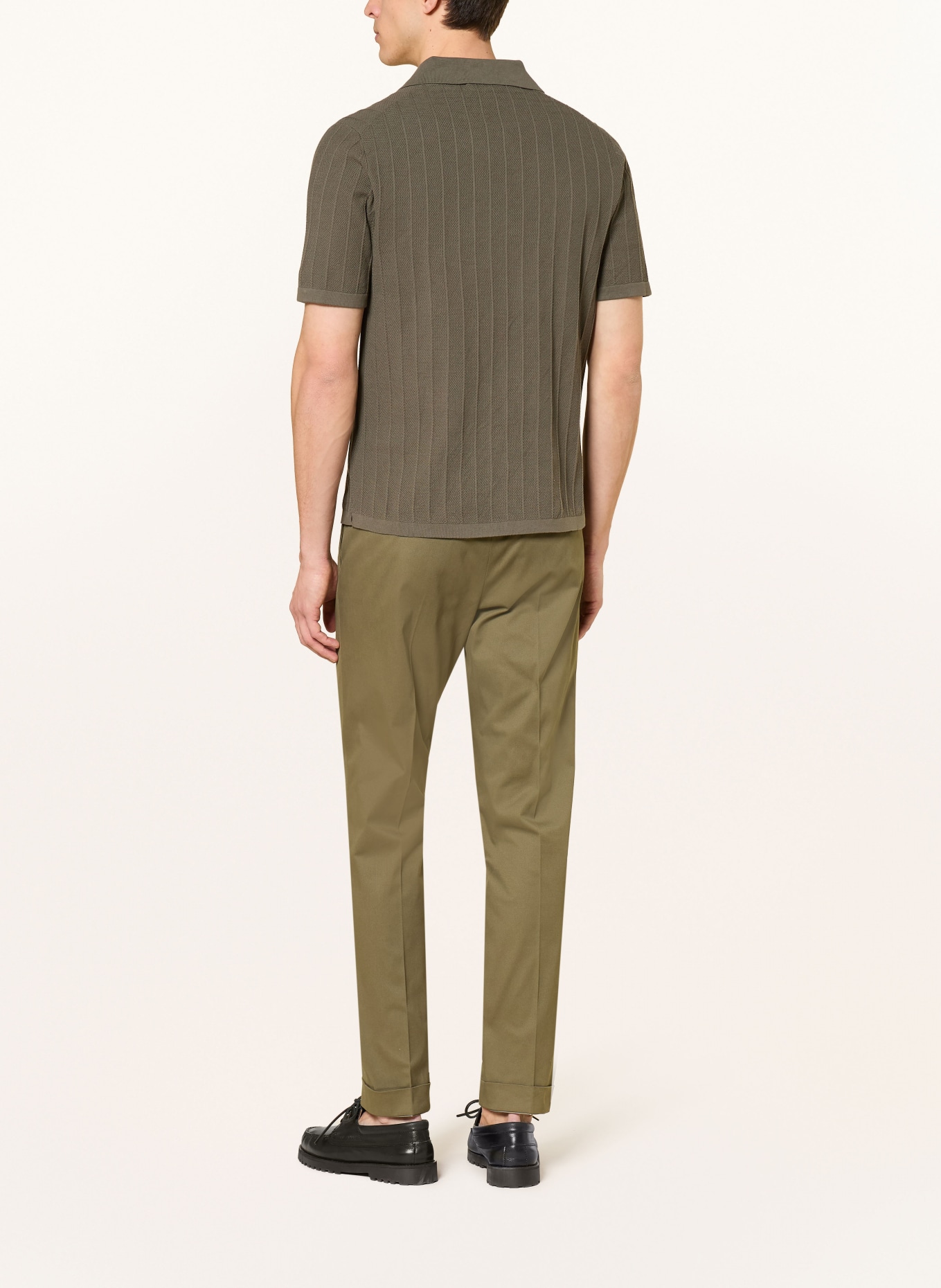 TIGER OF SWEDEN Gebreid poloshirt ERROS: KAKI
