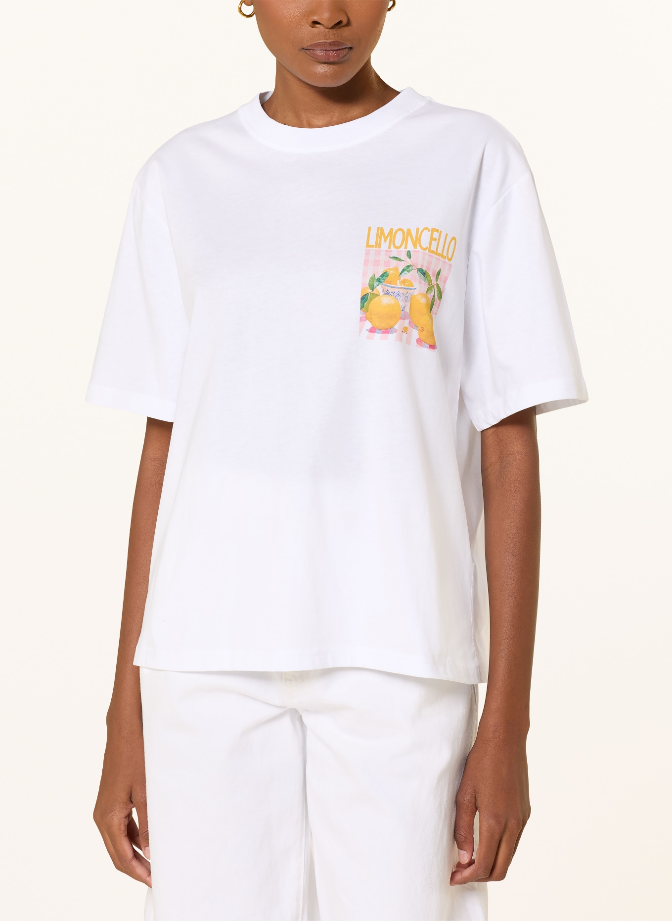 MRS & HUGS T-shirt: WIT / GEEL / GROEN