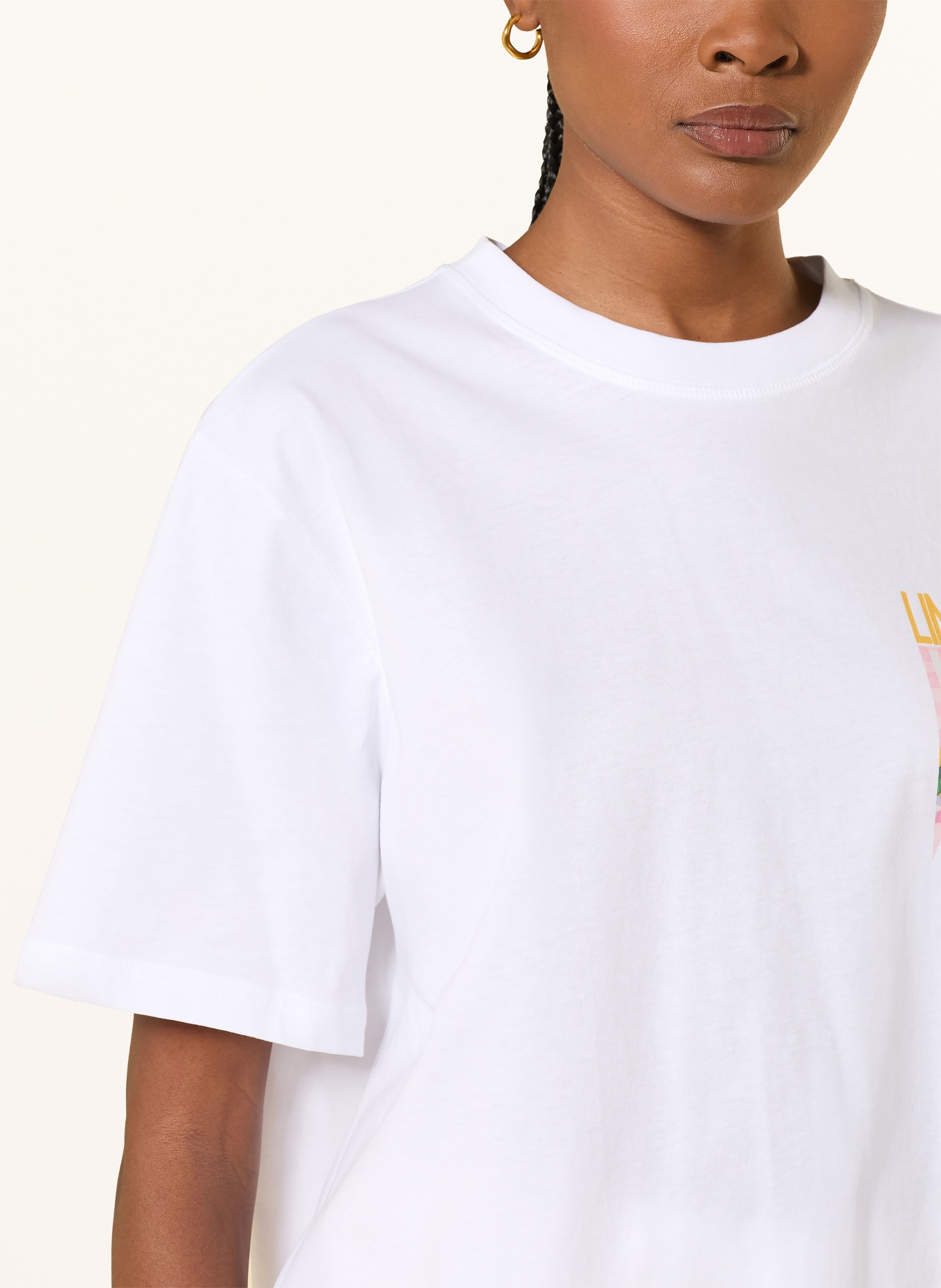 MRS & HUGS T-shirt: WIT / GEEL / GROEN