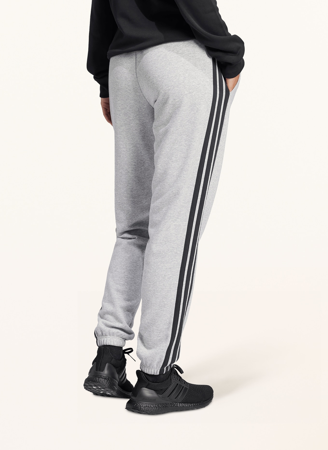 adidas Joggingbroek ESSENTIALS 3-STREEP: LICHTGRIJS